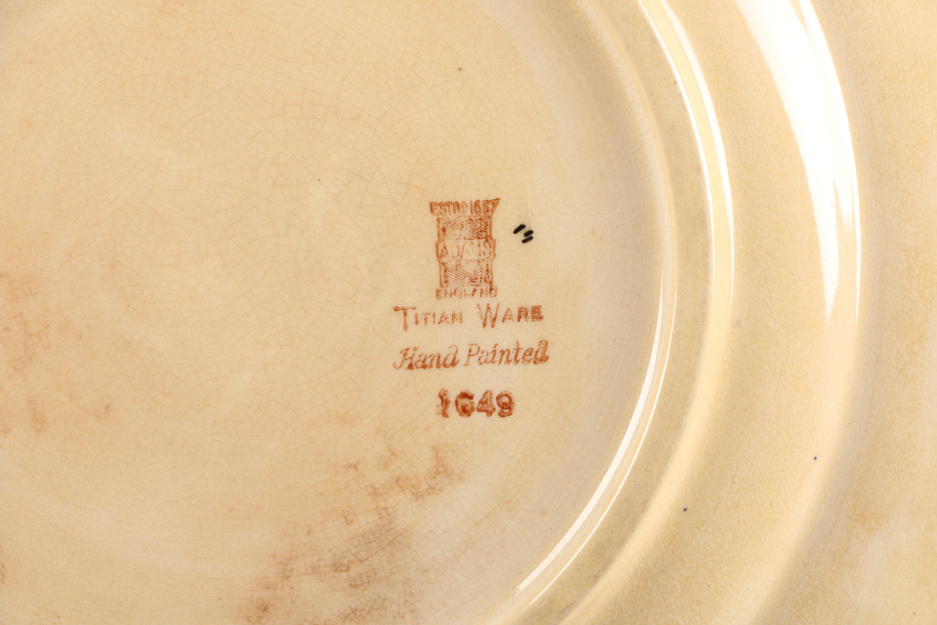 Vintage Adams "Della Robia" Hand-Painted Titan Ware Dinnerware