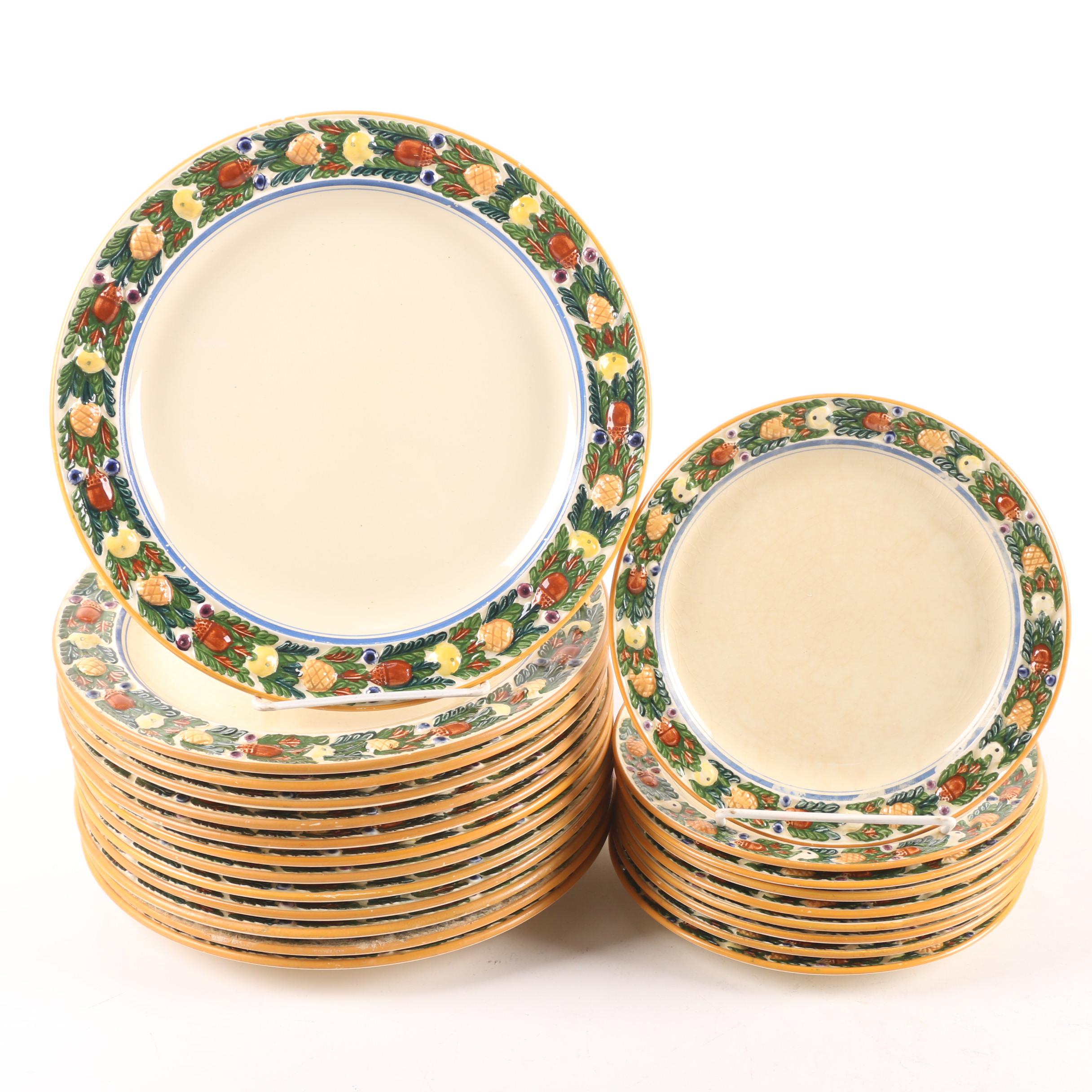 Vintage Adams "Della Robia" Hand-Painted Titan Ware Dinnerware