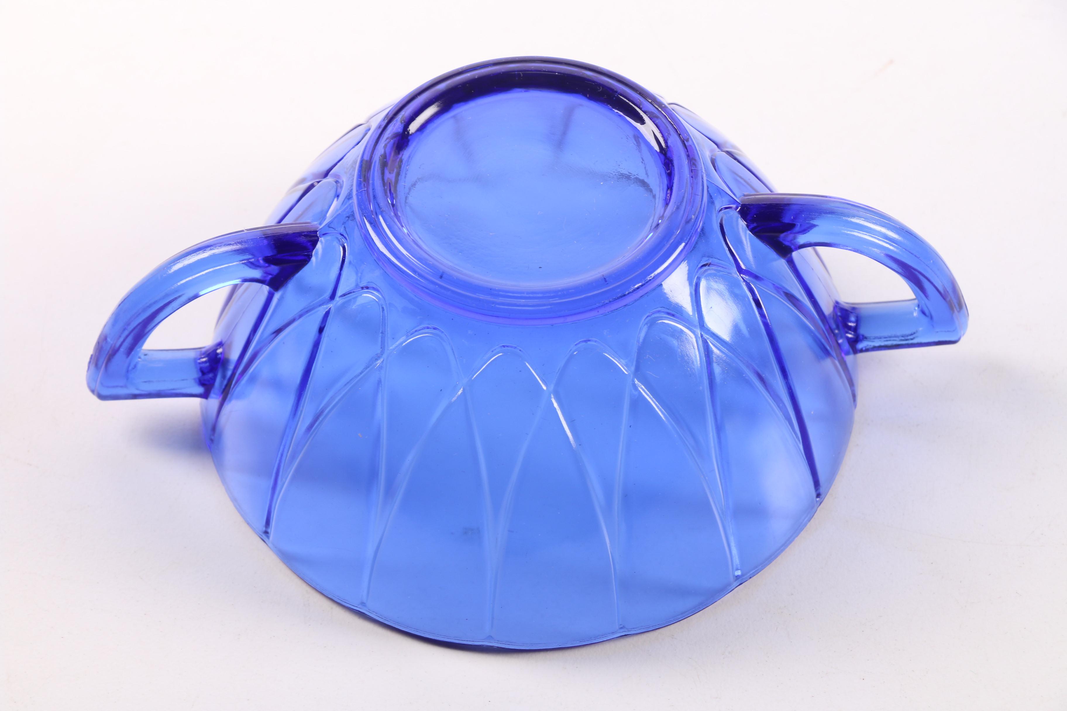 Cobalt Blue Depression Glass Dinnerware featuring Hazel-Atlas "Newport"