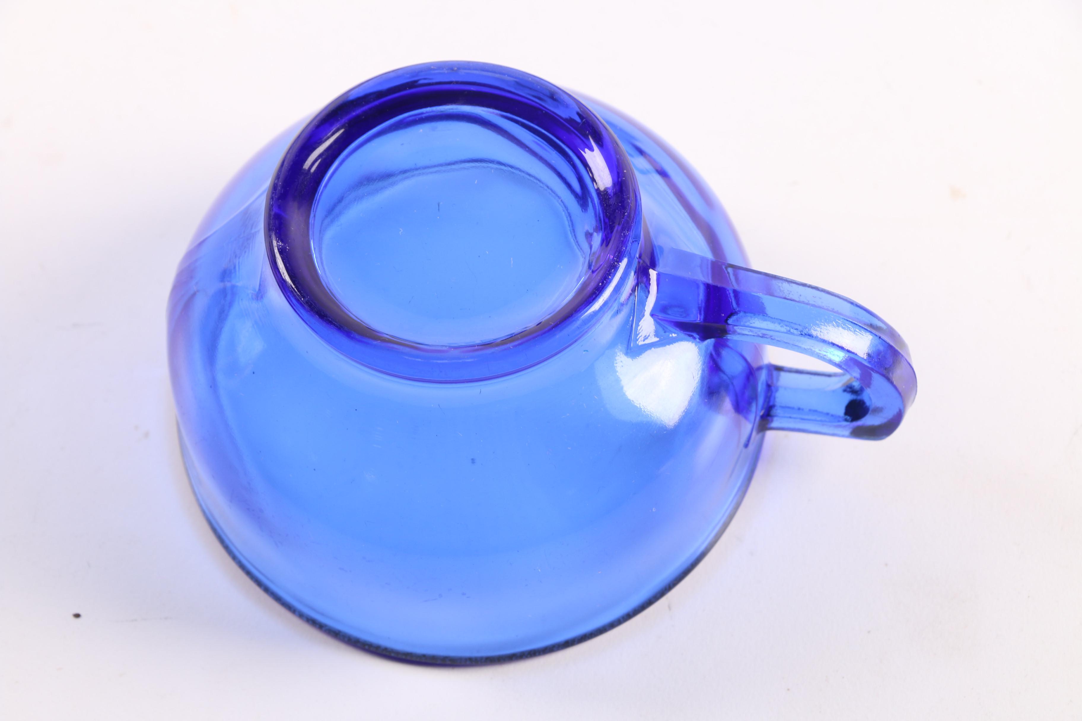 Cobalt Blue Depression Glass Dinnerware featuring Hazel-Atlas "Newport"