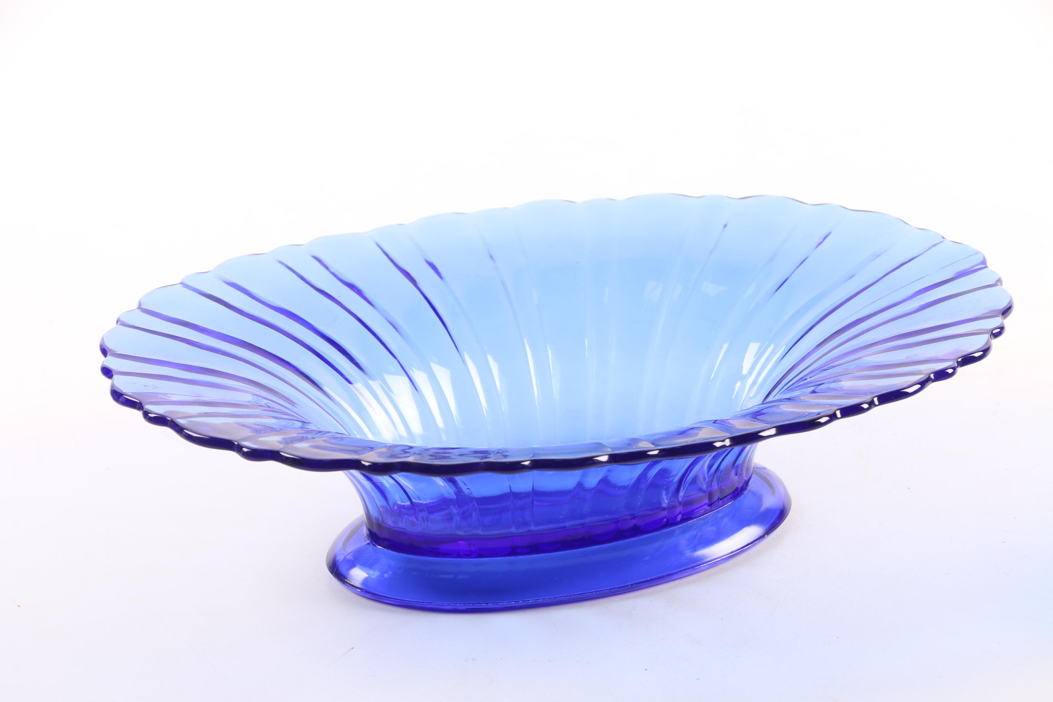 Cobalt Blue Depression Glass Dinnerware featuring Hazel-Atlas "Newport"
