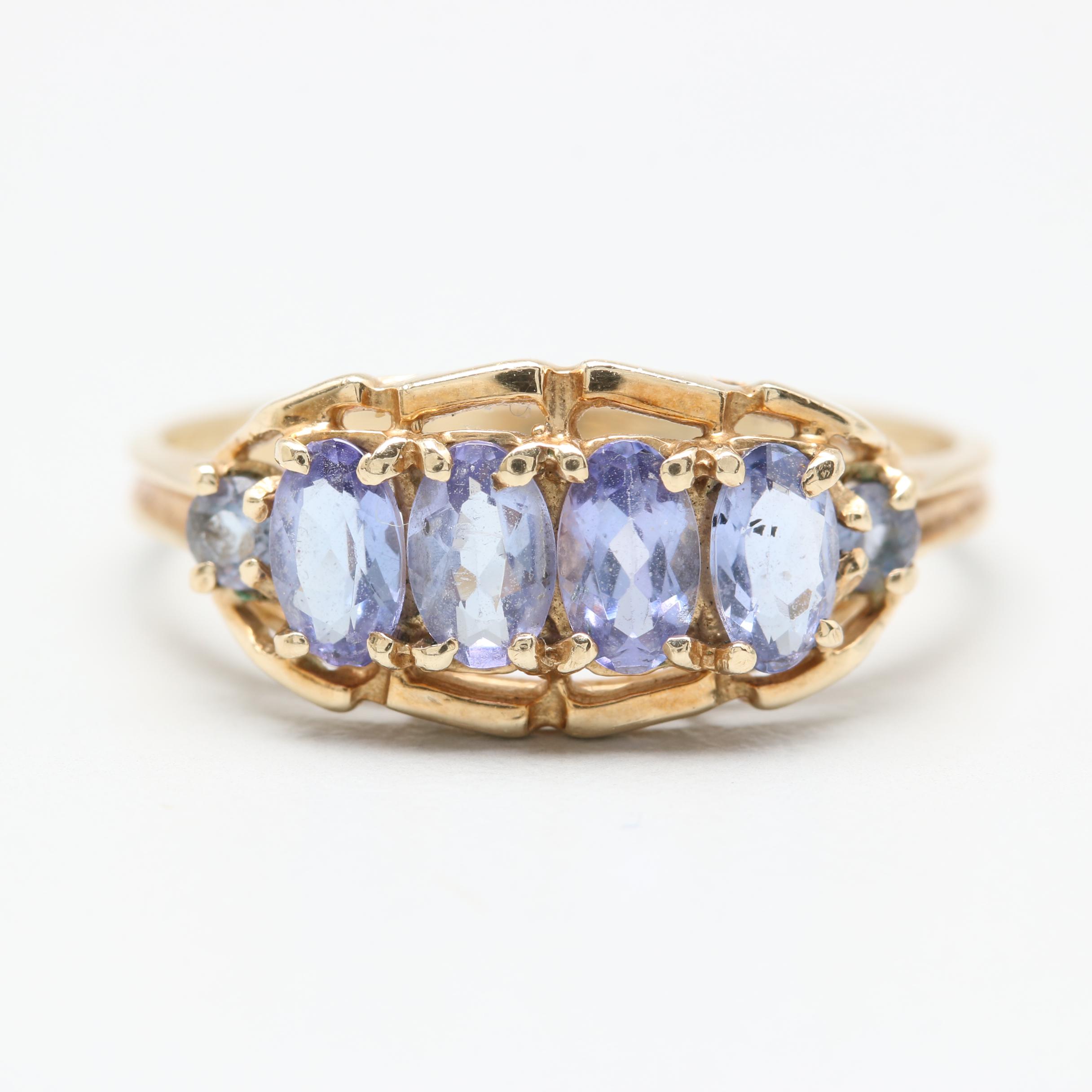 10K Yellow Gold Tanzanite Ring