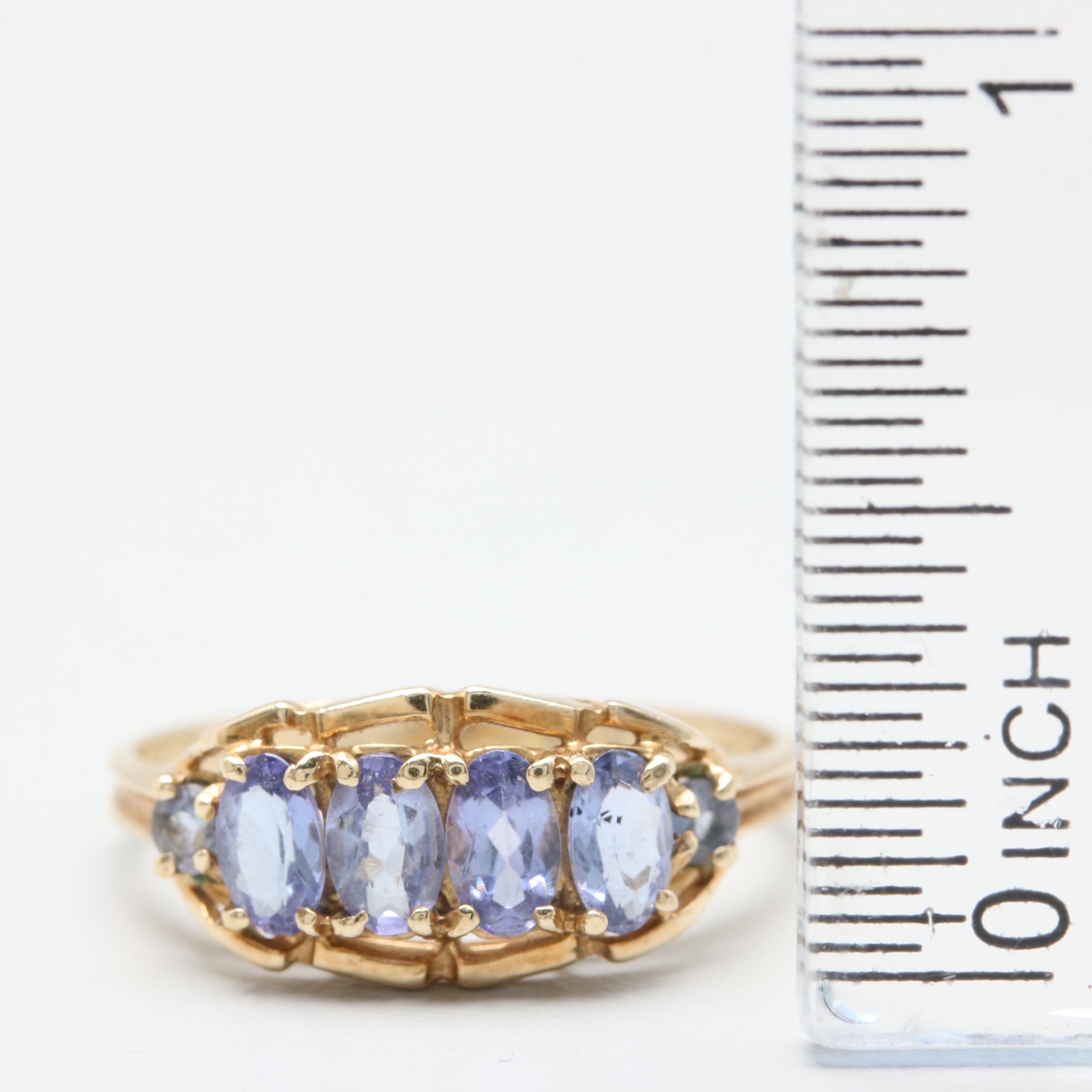 10K Yellow Gold Tanzanite Ring