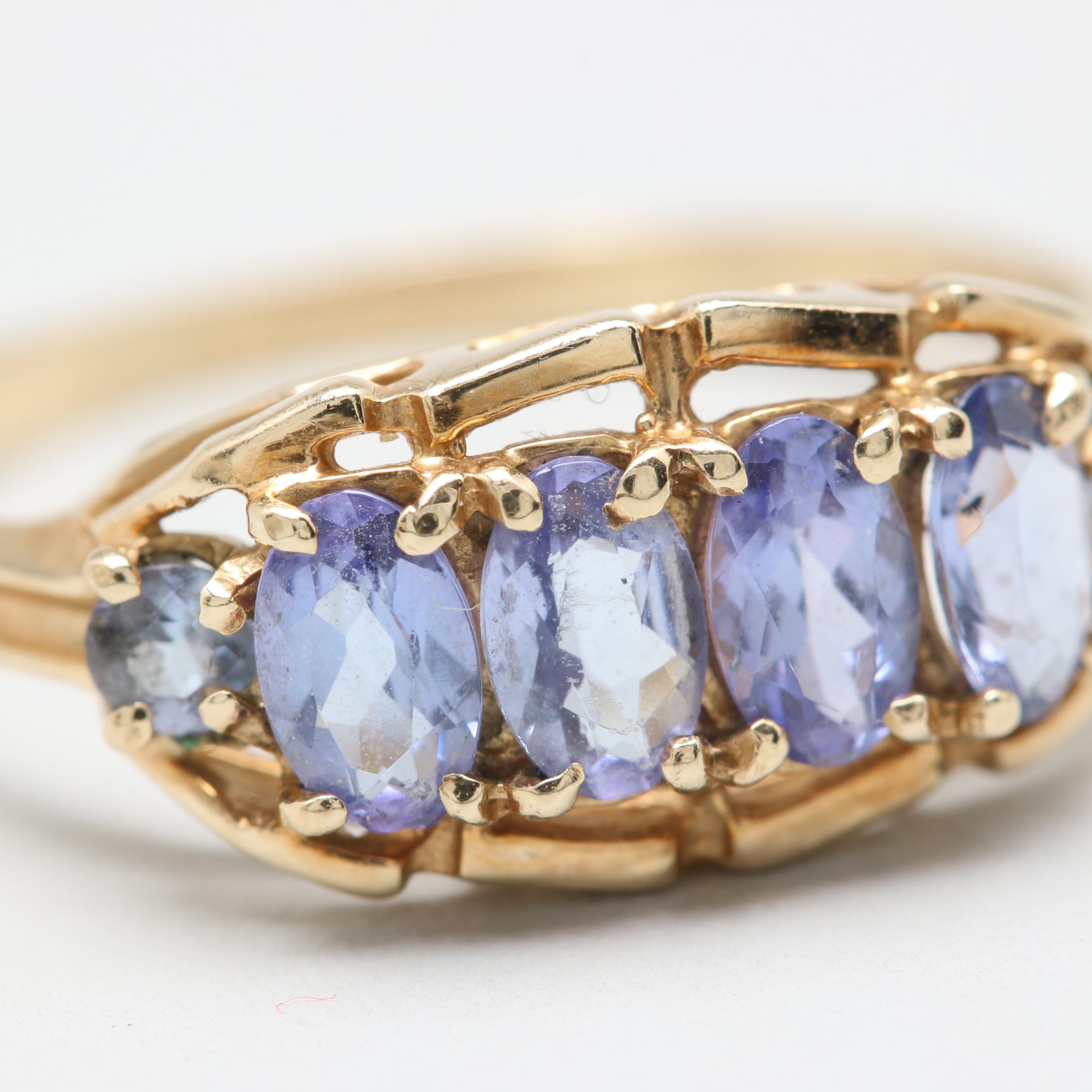10K Yellow Gold Tanzanite Ring
