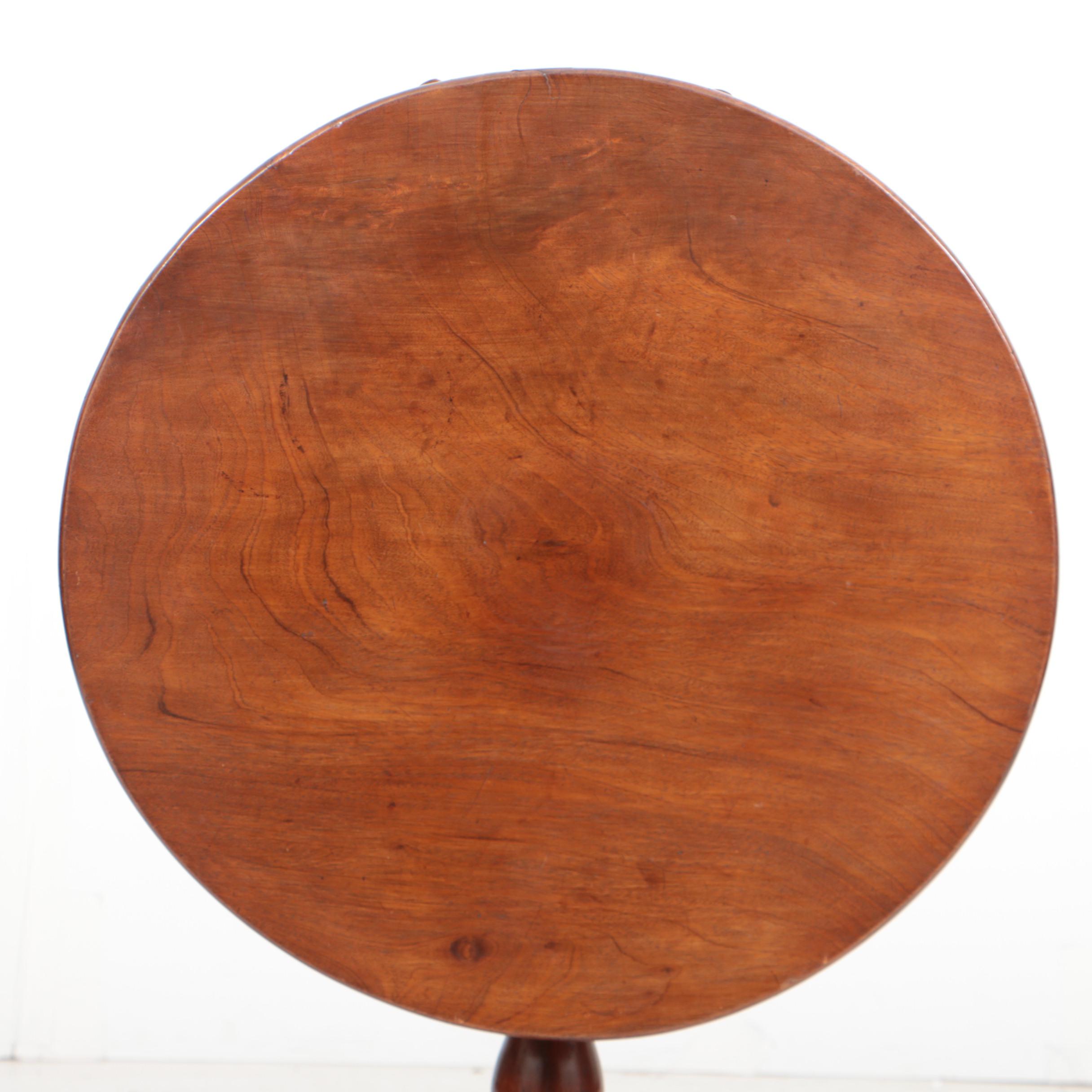George III Mahogany Tilt-Top Tripod Table, Late 18th Century
