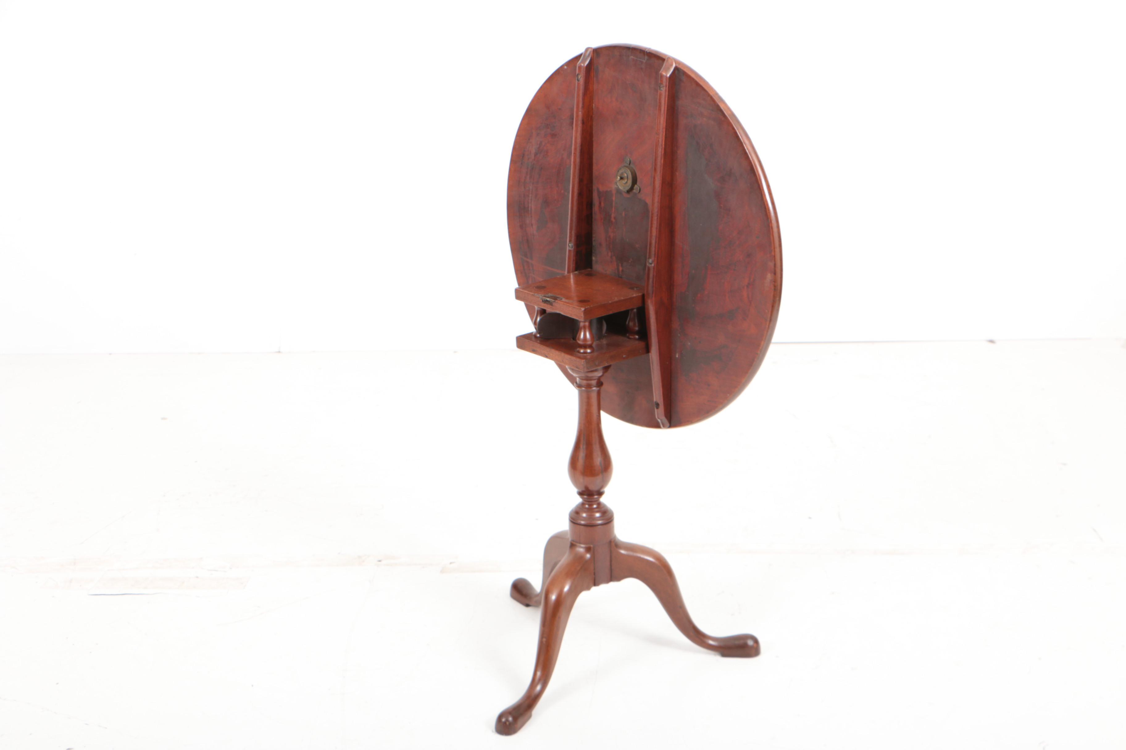 George III Mahogany Tilt-Top Tripod Table, Late 18th Century