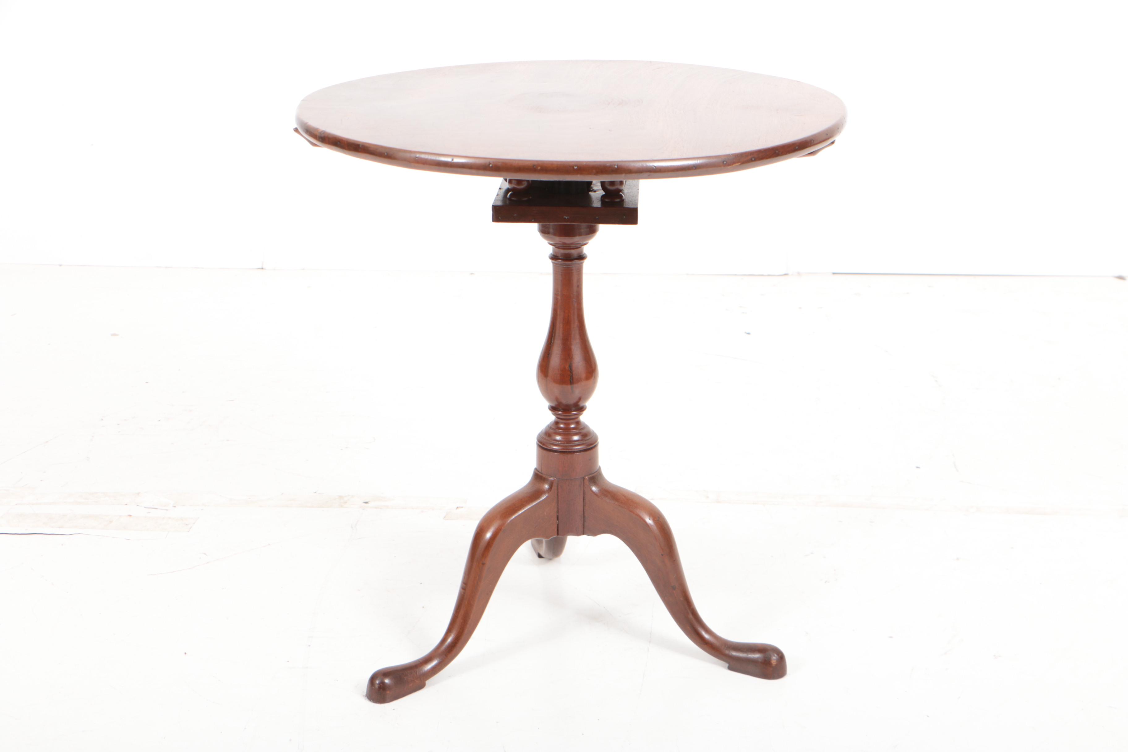 George III Mahogany Tilt-Top Tripod Table, Late 18th Century