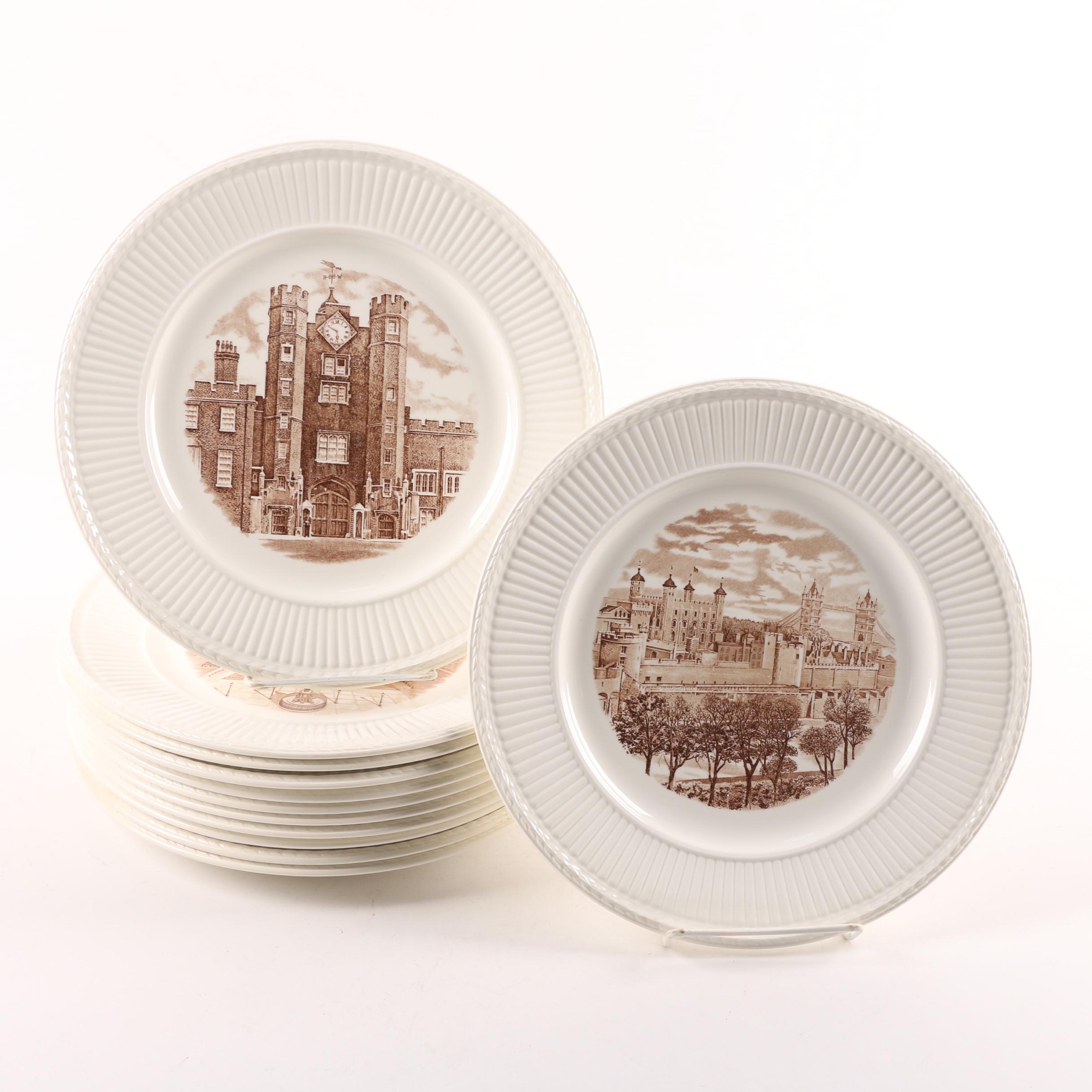 1941 First Edition Wedgwood "Old London Views" Dinner Plates
