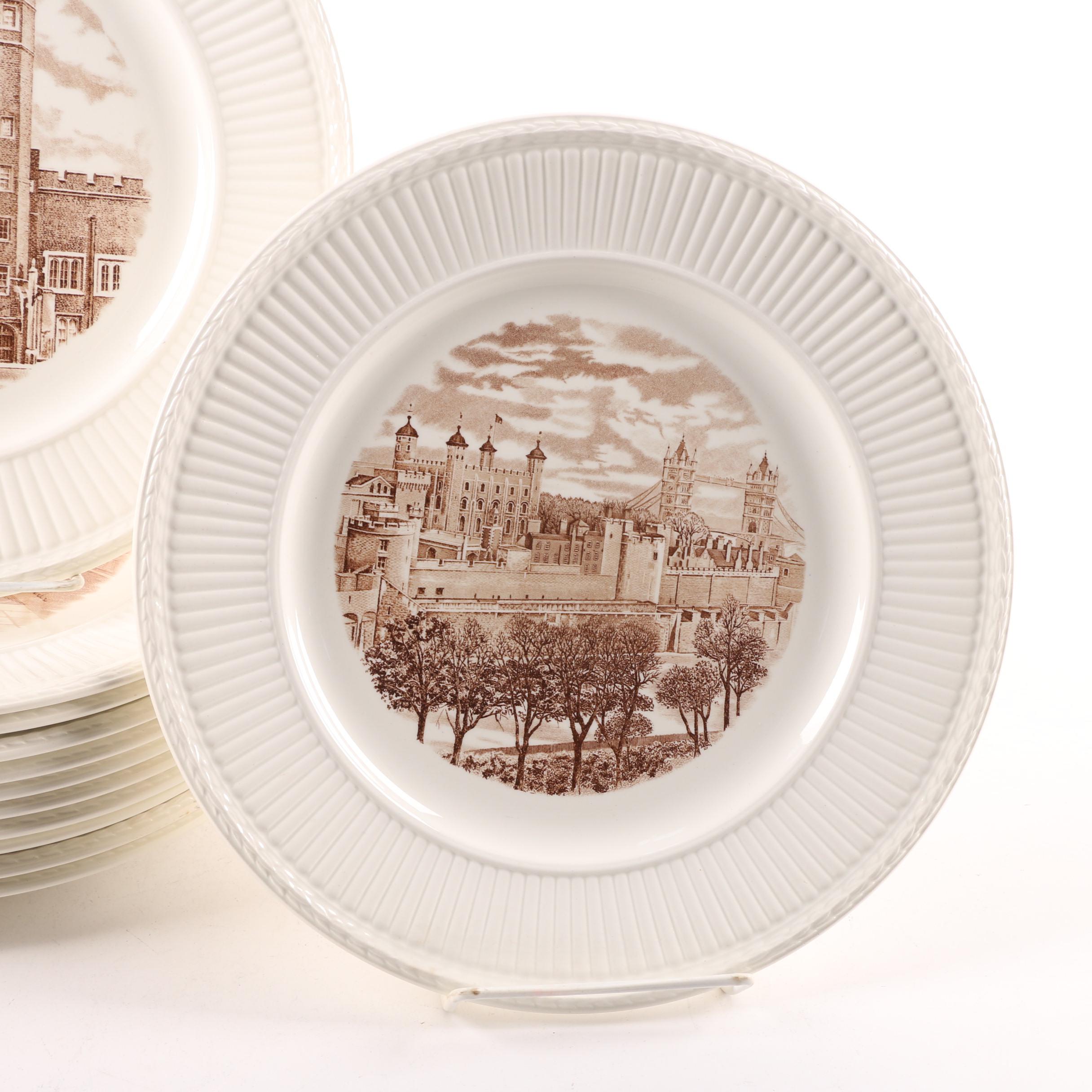 1941 First Edition Wedgwood "Old London Views" Dinner Plates