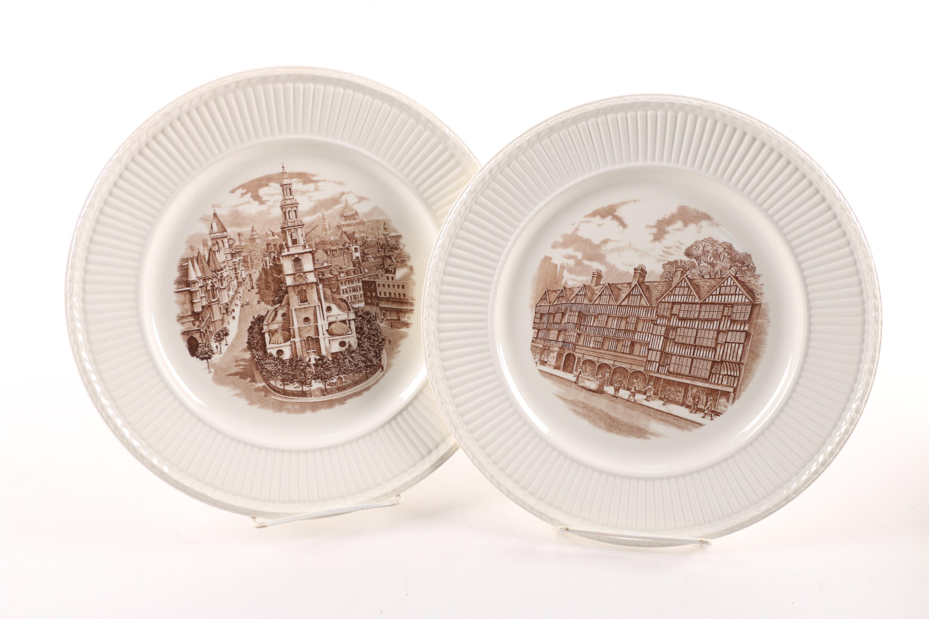 1941 First Edition Wedgwood "Old London Views" Dinner Plates