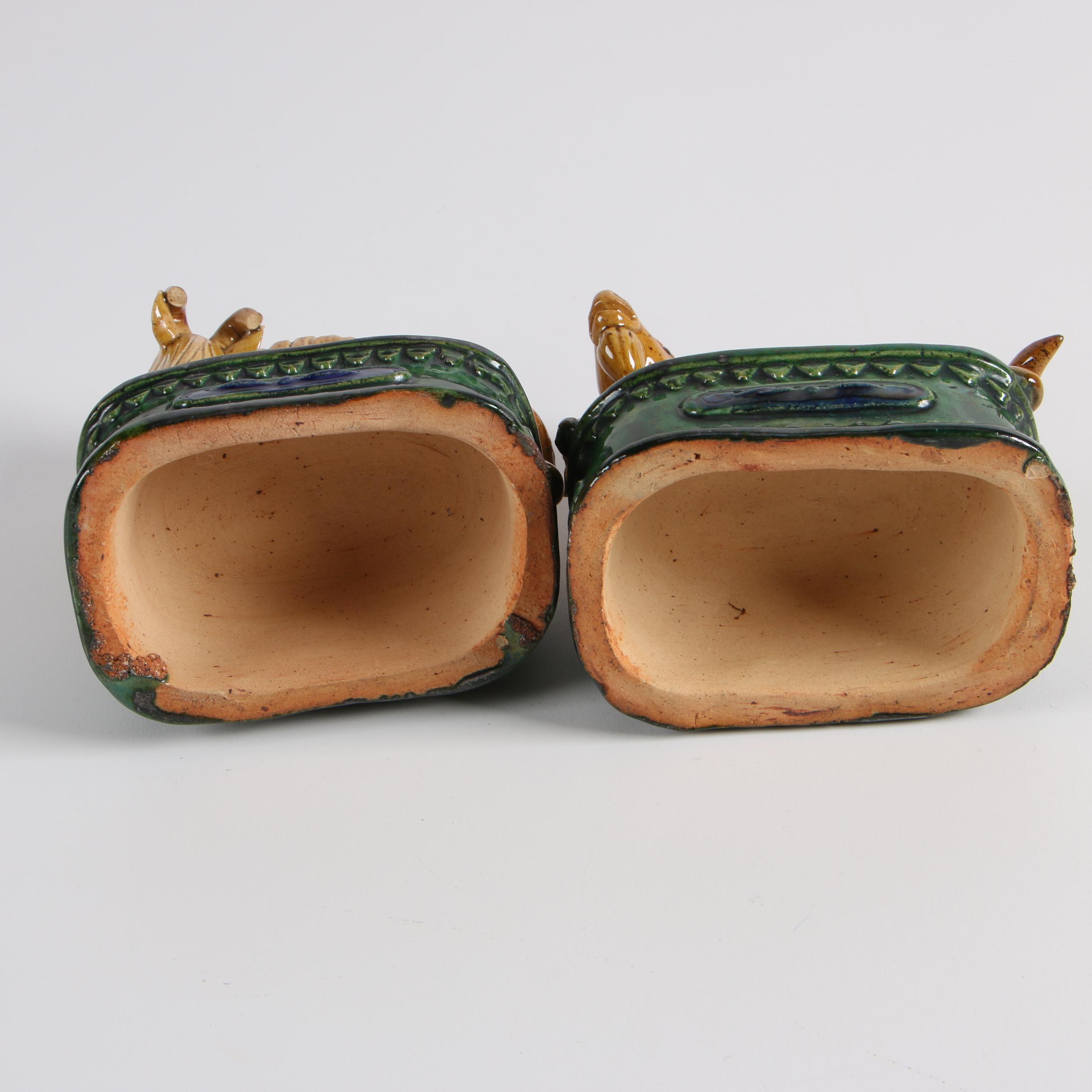 Glazed Earthenware Billy Goat Figurines