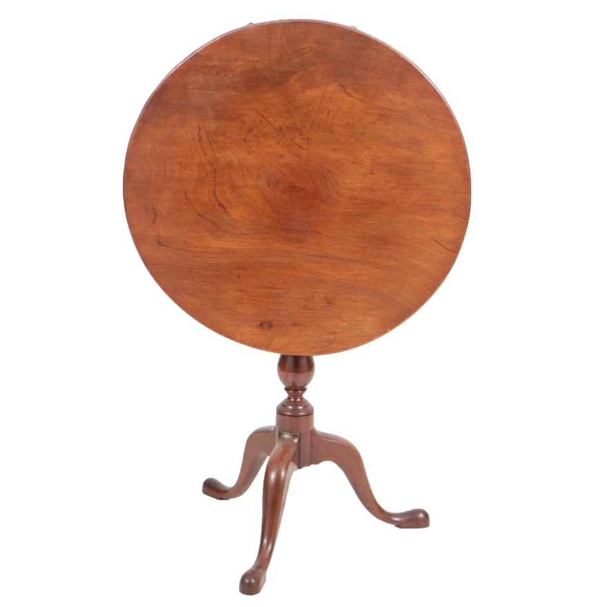 George III Mahogany Tilt-Top Tripod Table, Late 18th Century