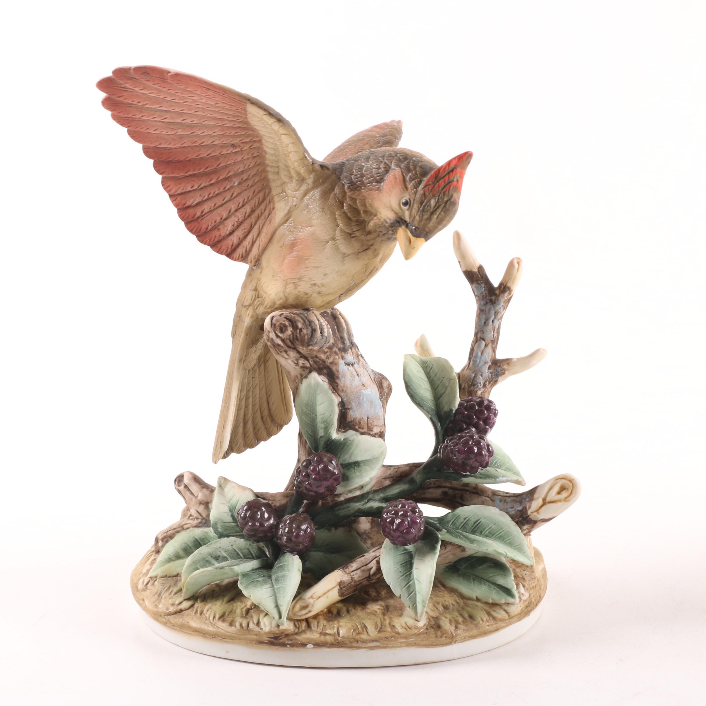 Andrea by Sadek Porcelain Male and Female Cardinal Figurines