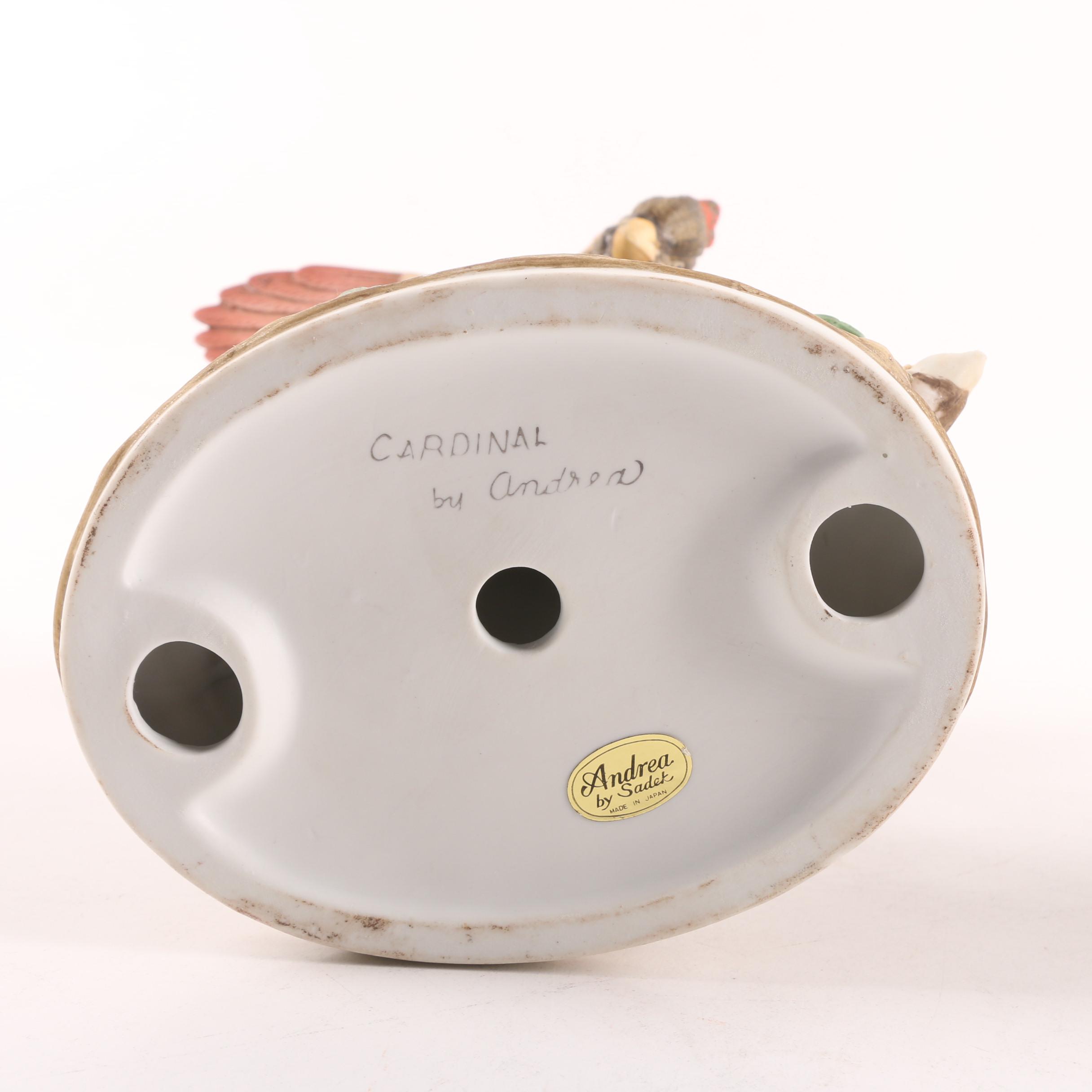 Andrea by Sadek Porcelain Male and Female Cardinal Figurines