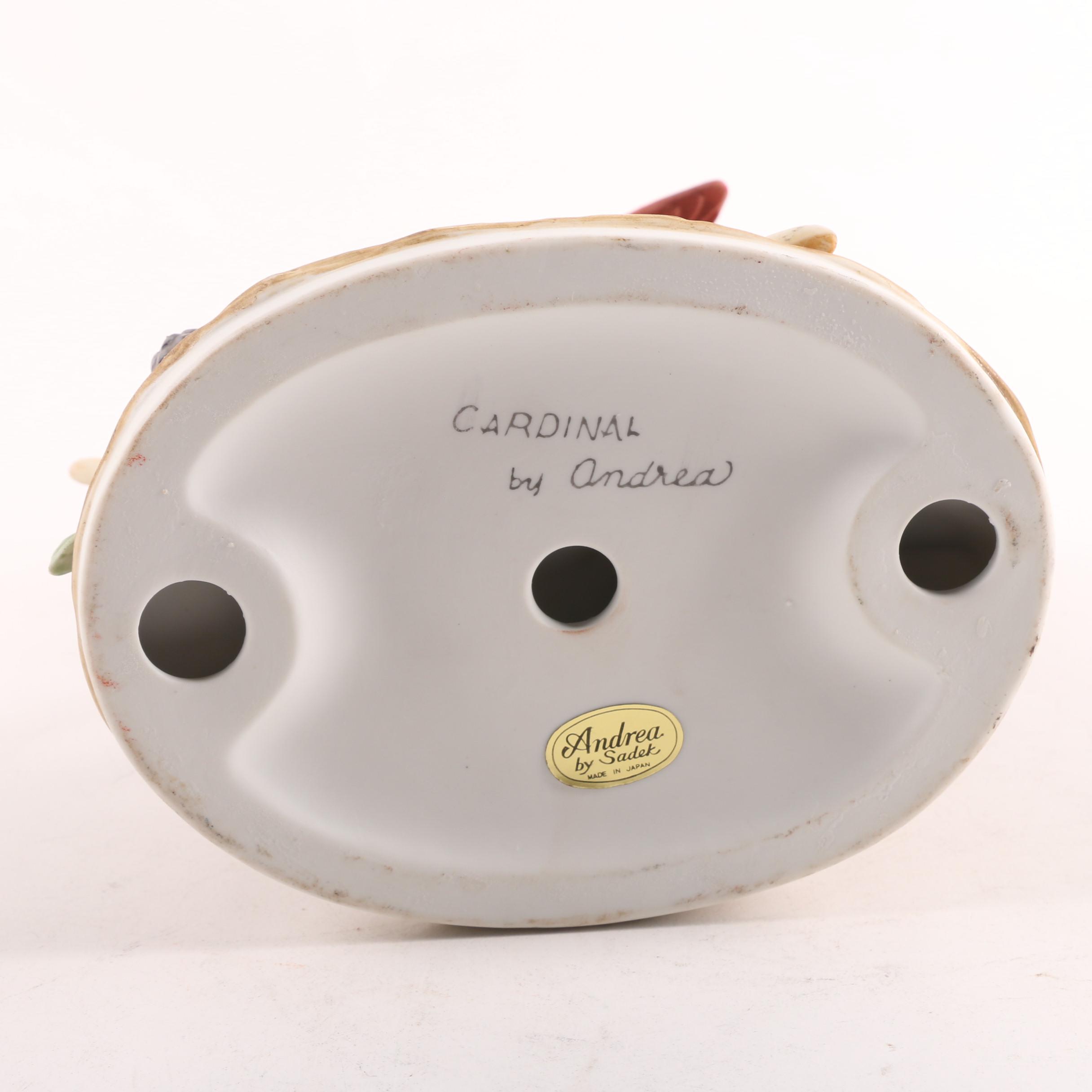 Andrea by Sadek Porcelain Male and Female Cardinal Figurines