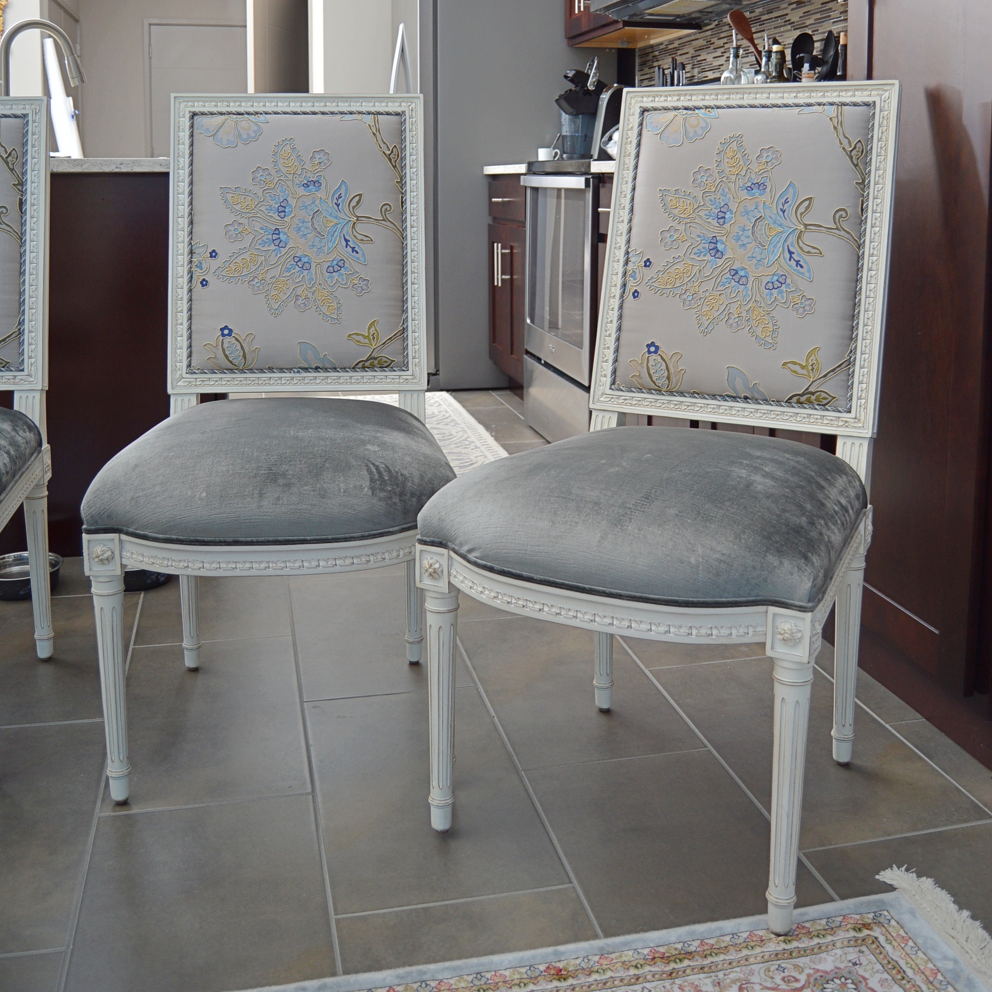 Pair of Louis XVI Style Side Chairs from Louis J. Solomon