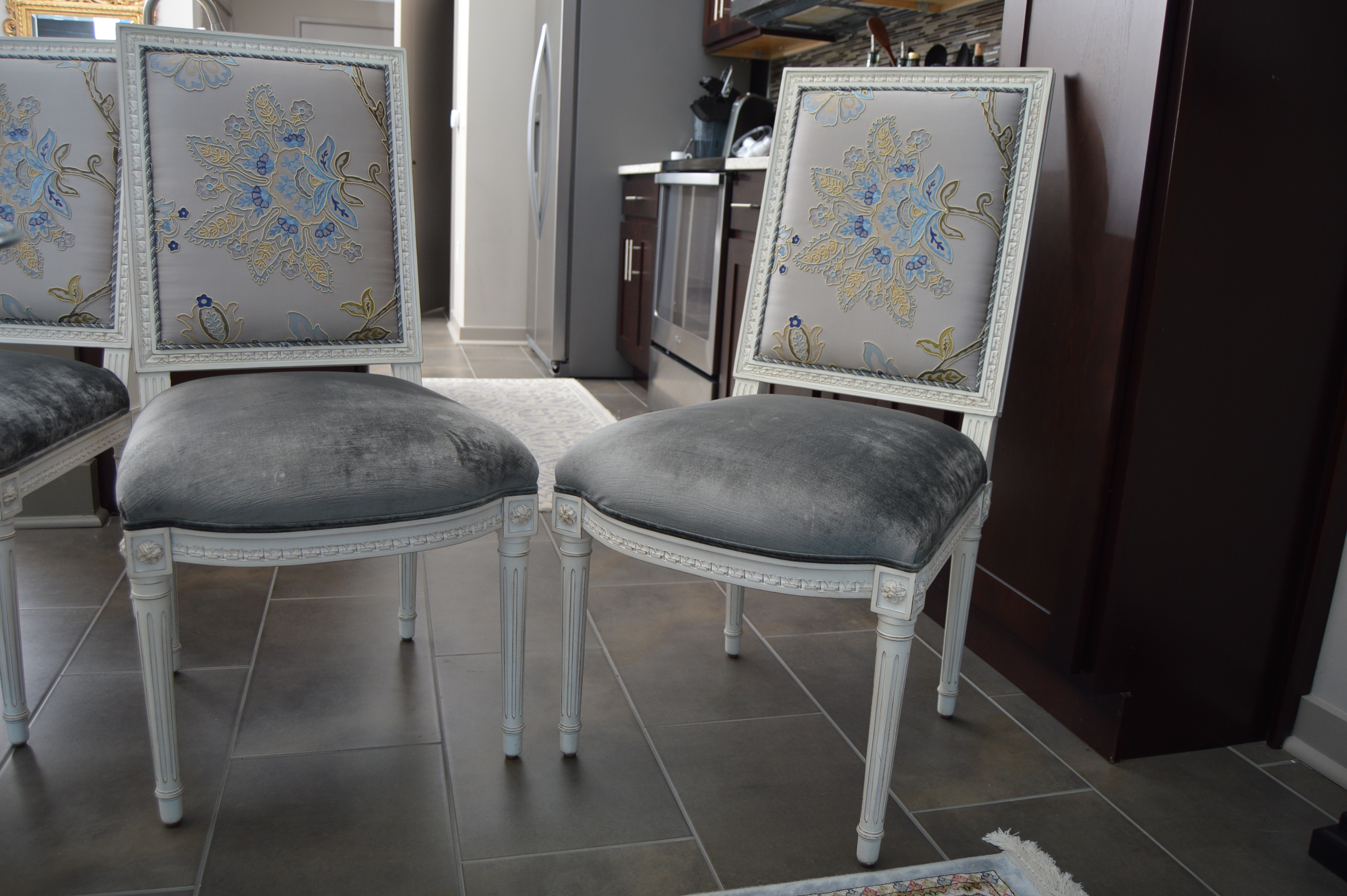 Pair of Louis XVI Style Side Chairs from Louis J. Solomon