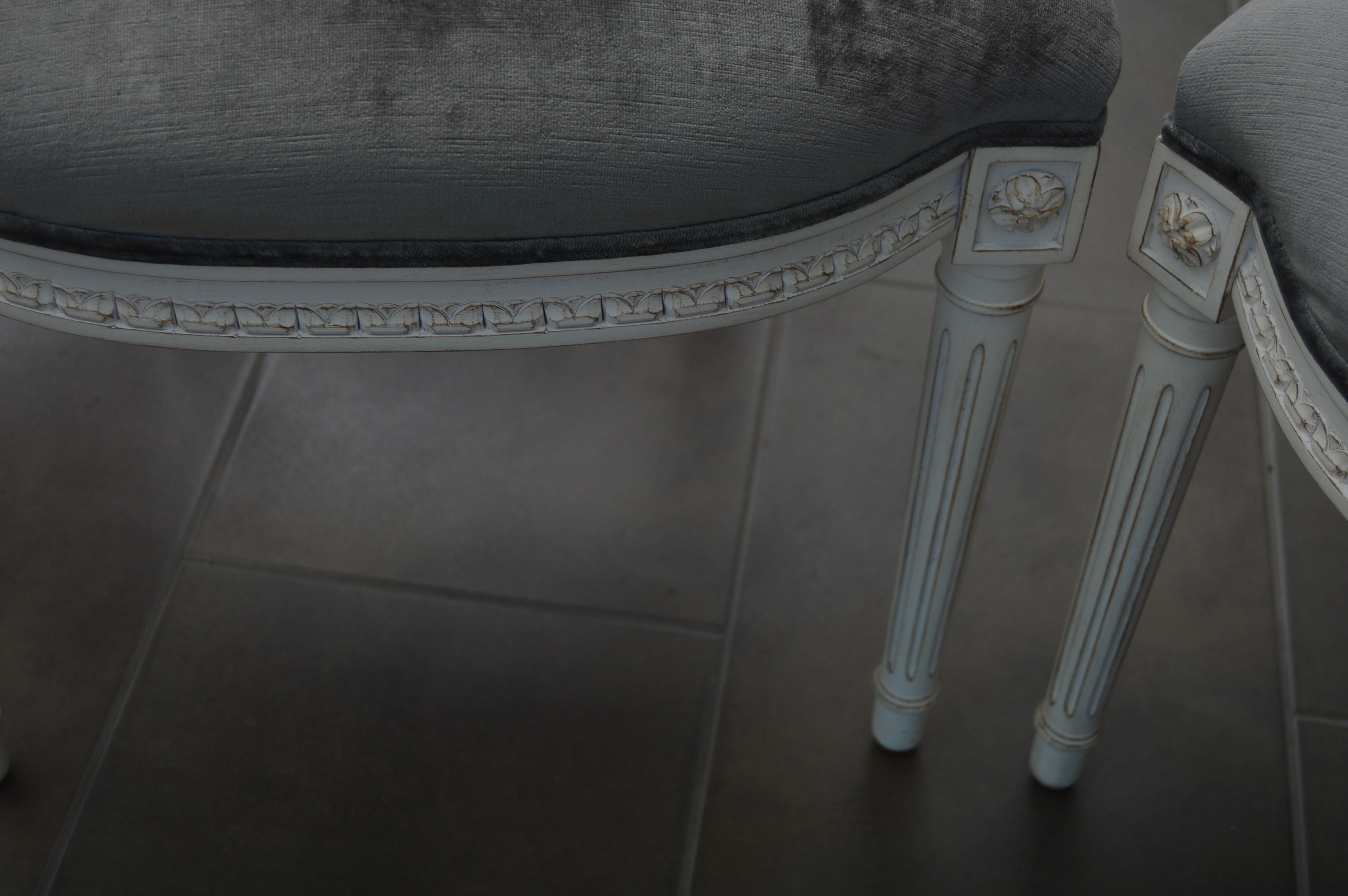 Pair of Louis XVI Style Side Chairs from Louis J. Solomon