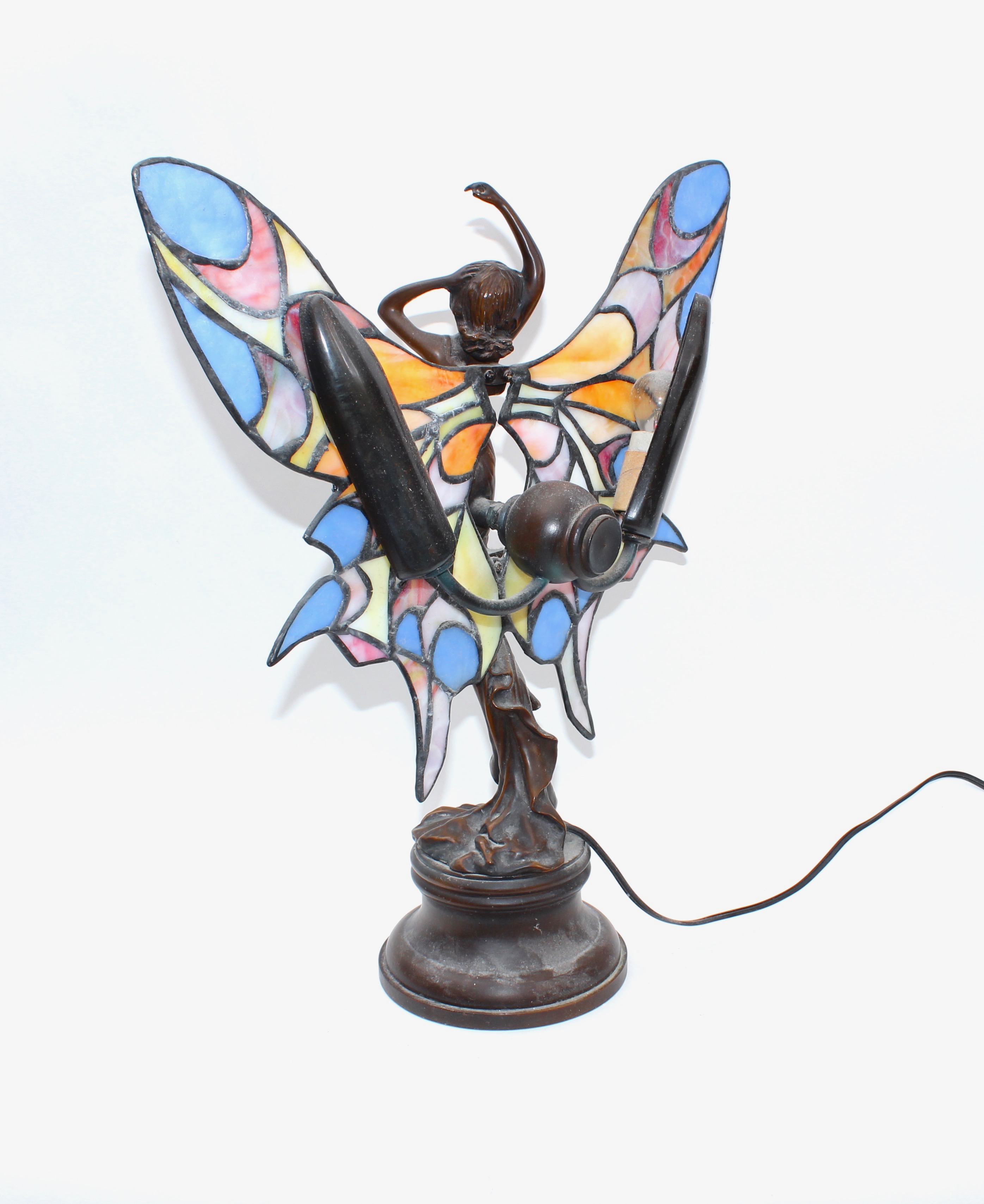 Stained Glass Figural "Butterfly" Lamp