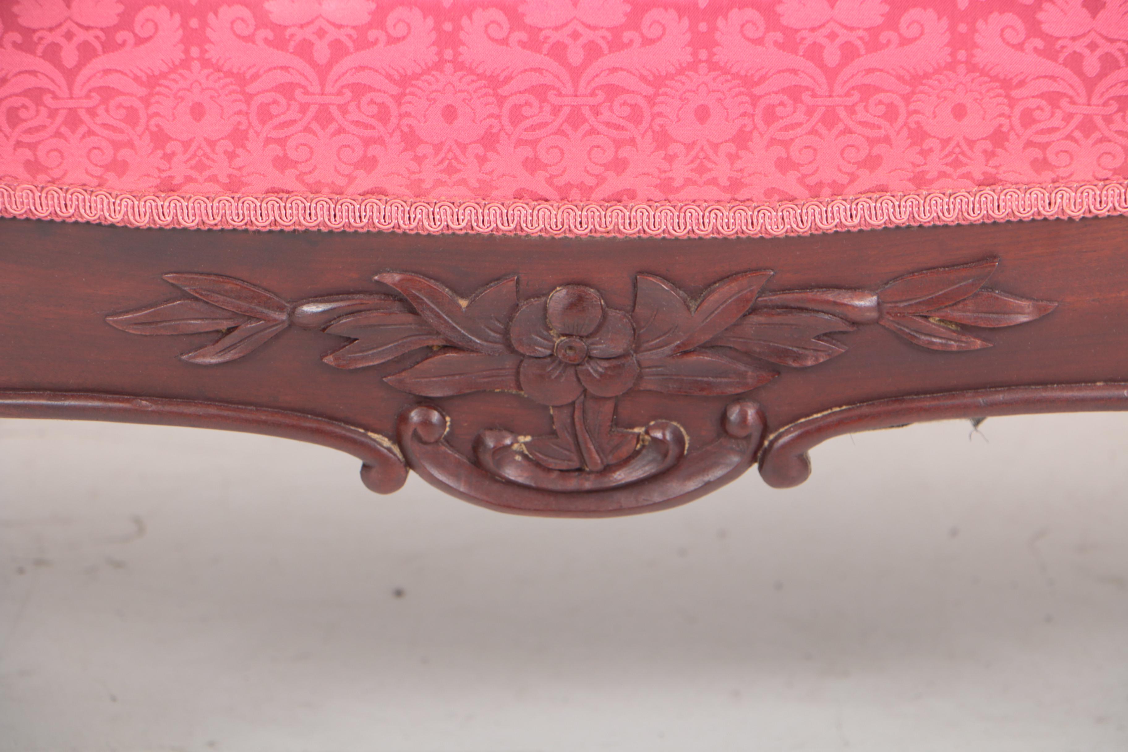 Victorian Rococo Revival Mahogany Sofa, Third Quarter 19th Century