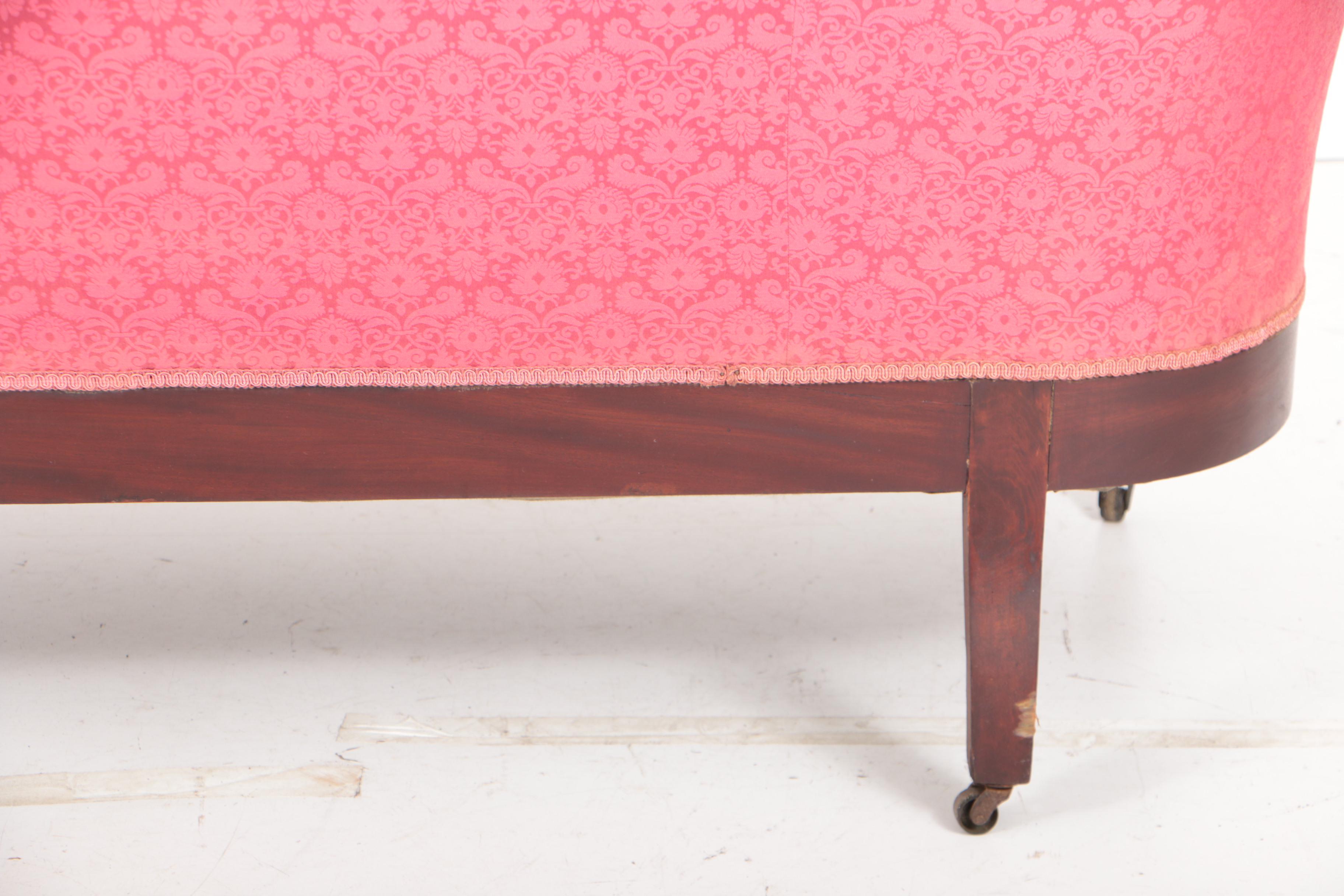 Victorian Rococo Revival Mahogany Sofa, Third Quarter 19th Century