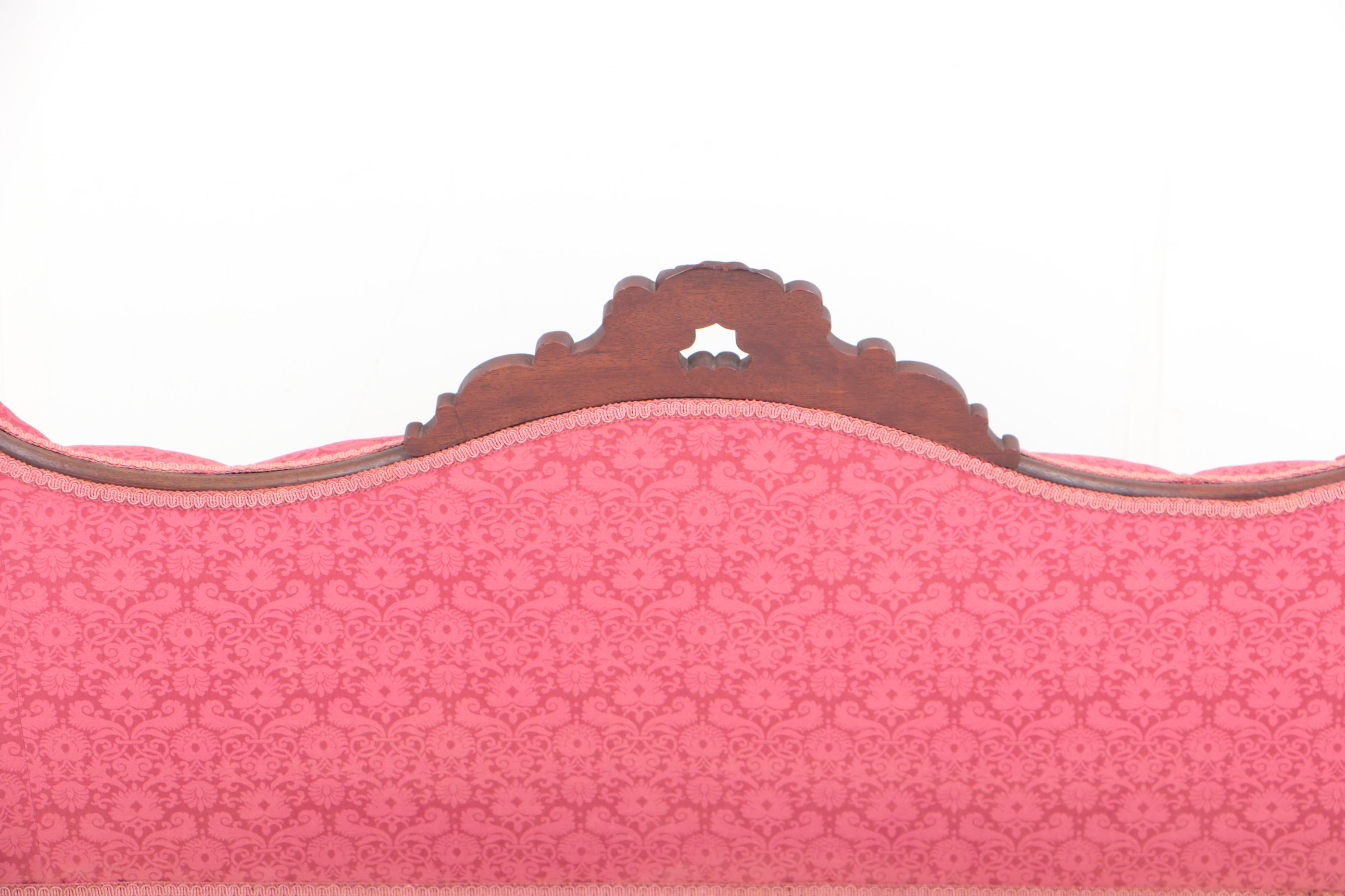 Victorian Rococo Revival Mahogany Sofa, Third Quarter 19th Century