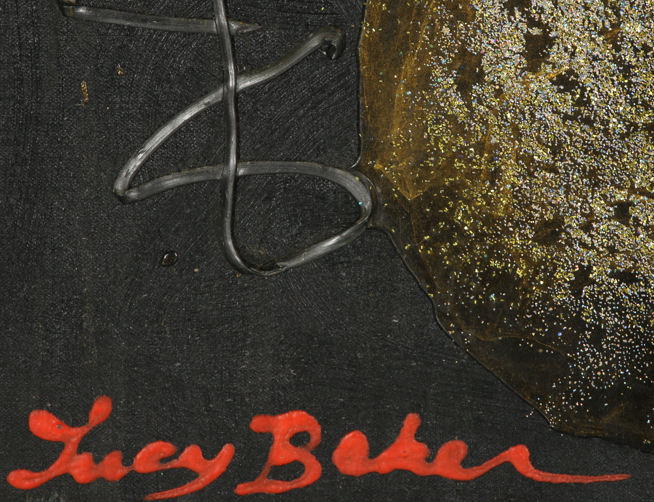 Lucy Baker Mixed Media Painting "Yellow Moon"