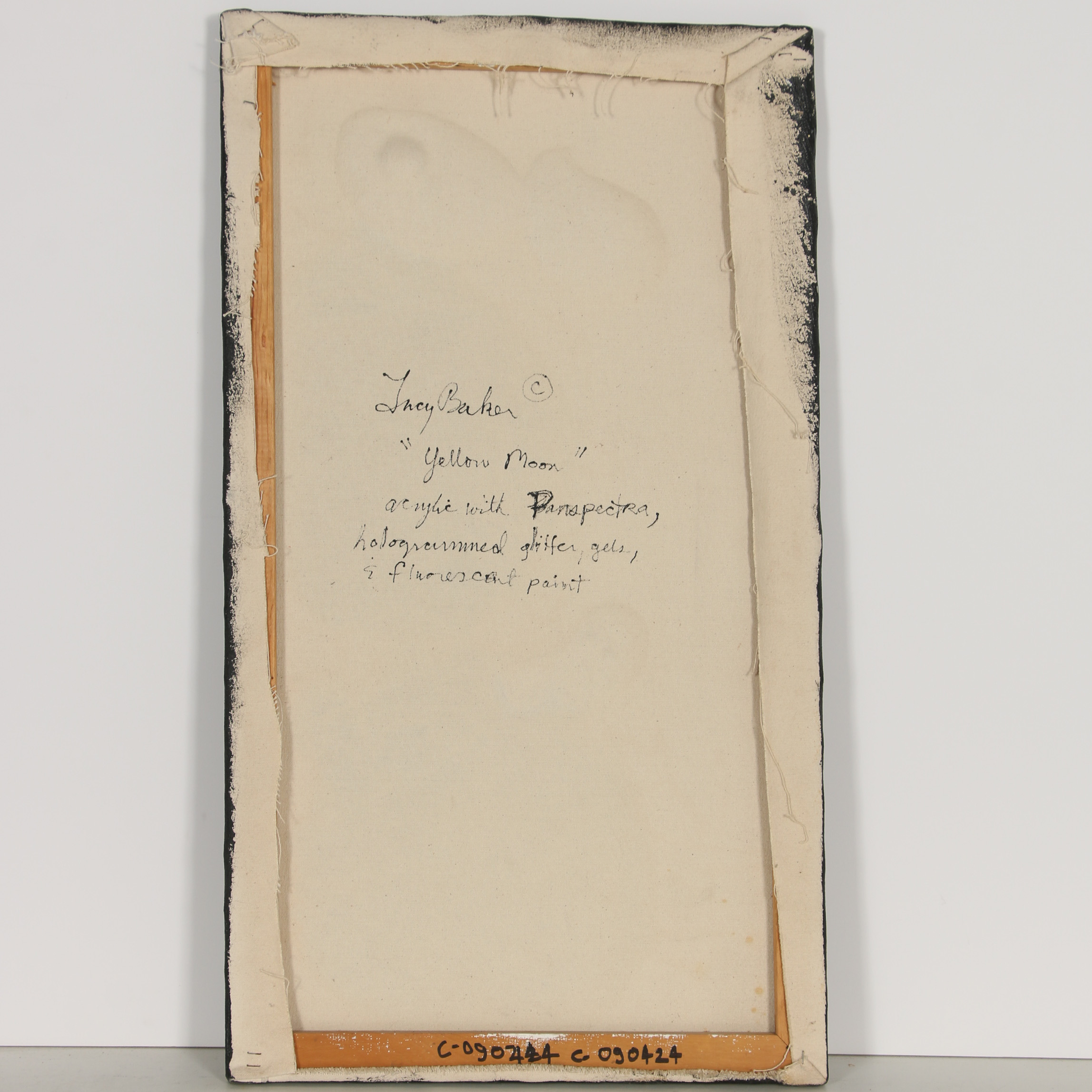 Lucy Baker Mixed Media Painting "Yellow Moon"