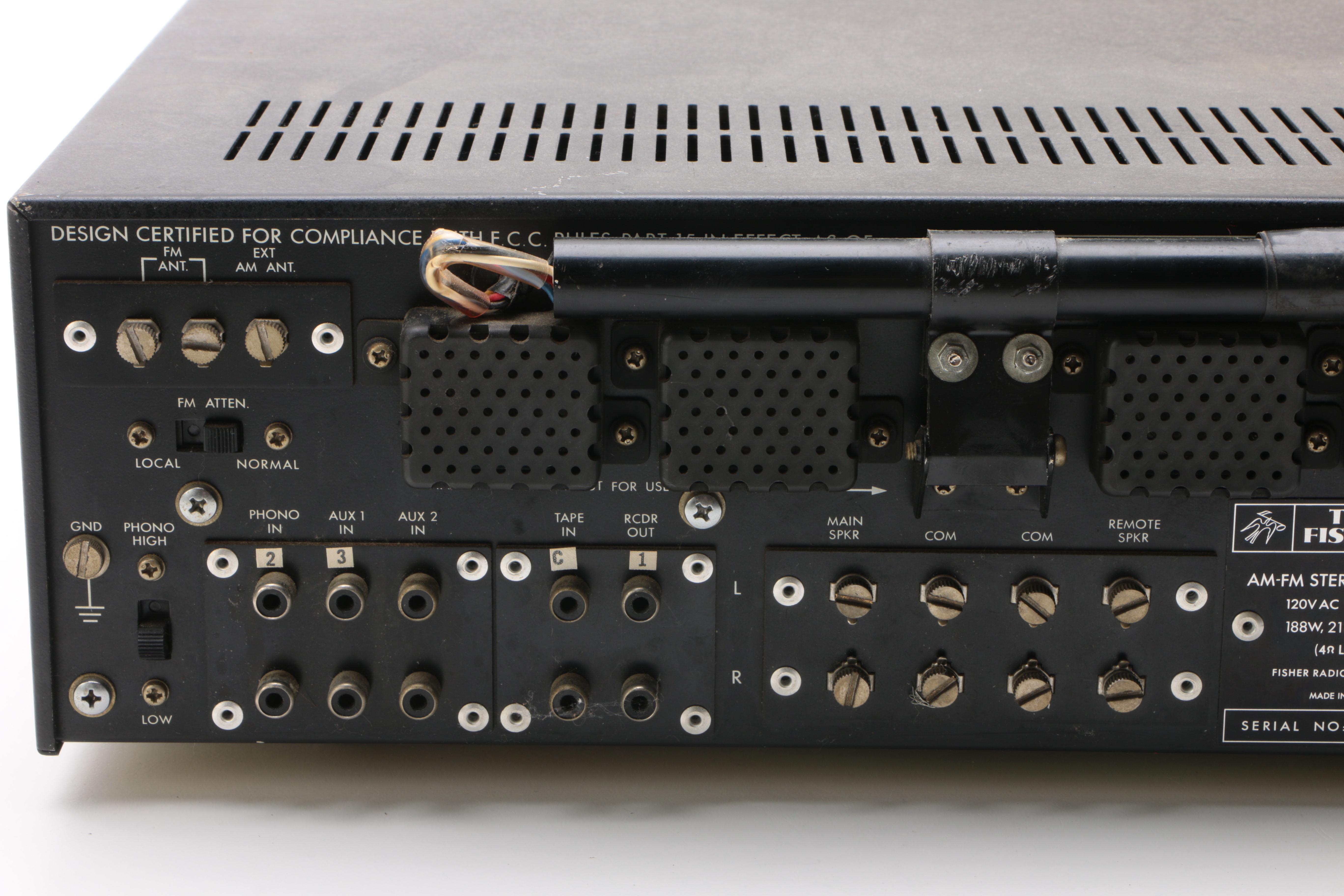 1970s Fisher 205 AM/FM Stereo Receiver, Technics Turntable and XAM 5E Speakers