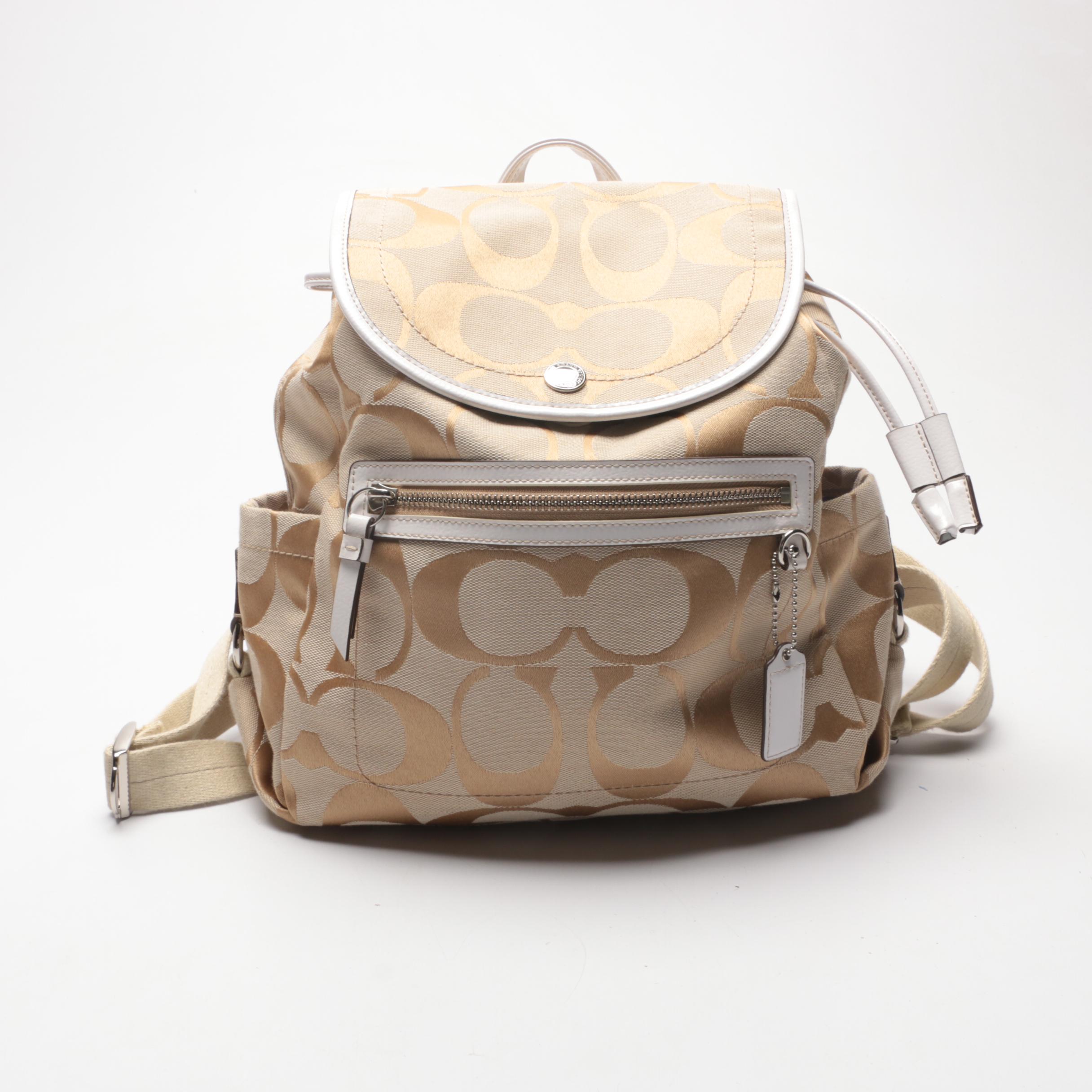 Coach Signature Jacquard Tote and Backpack