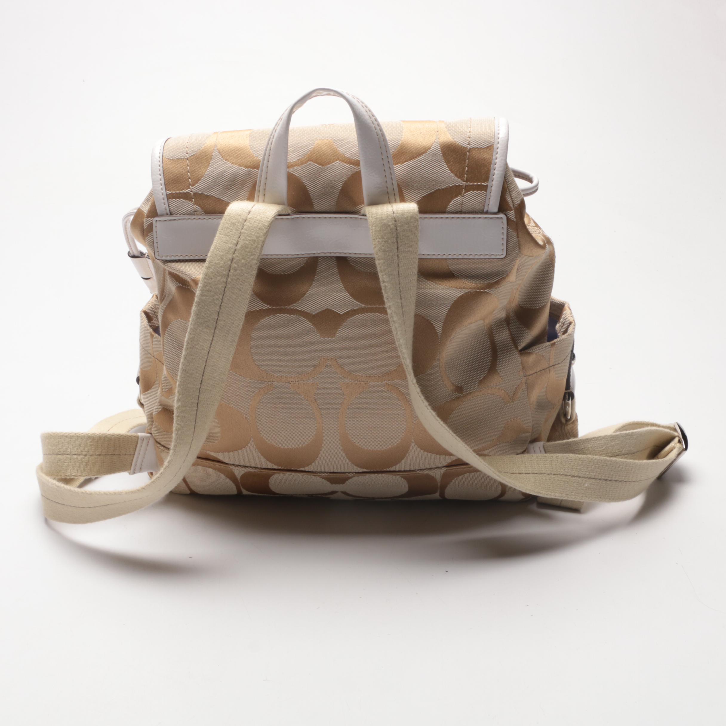 Coach Signature Jacquard Tote and Backpack