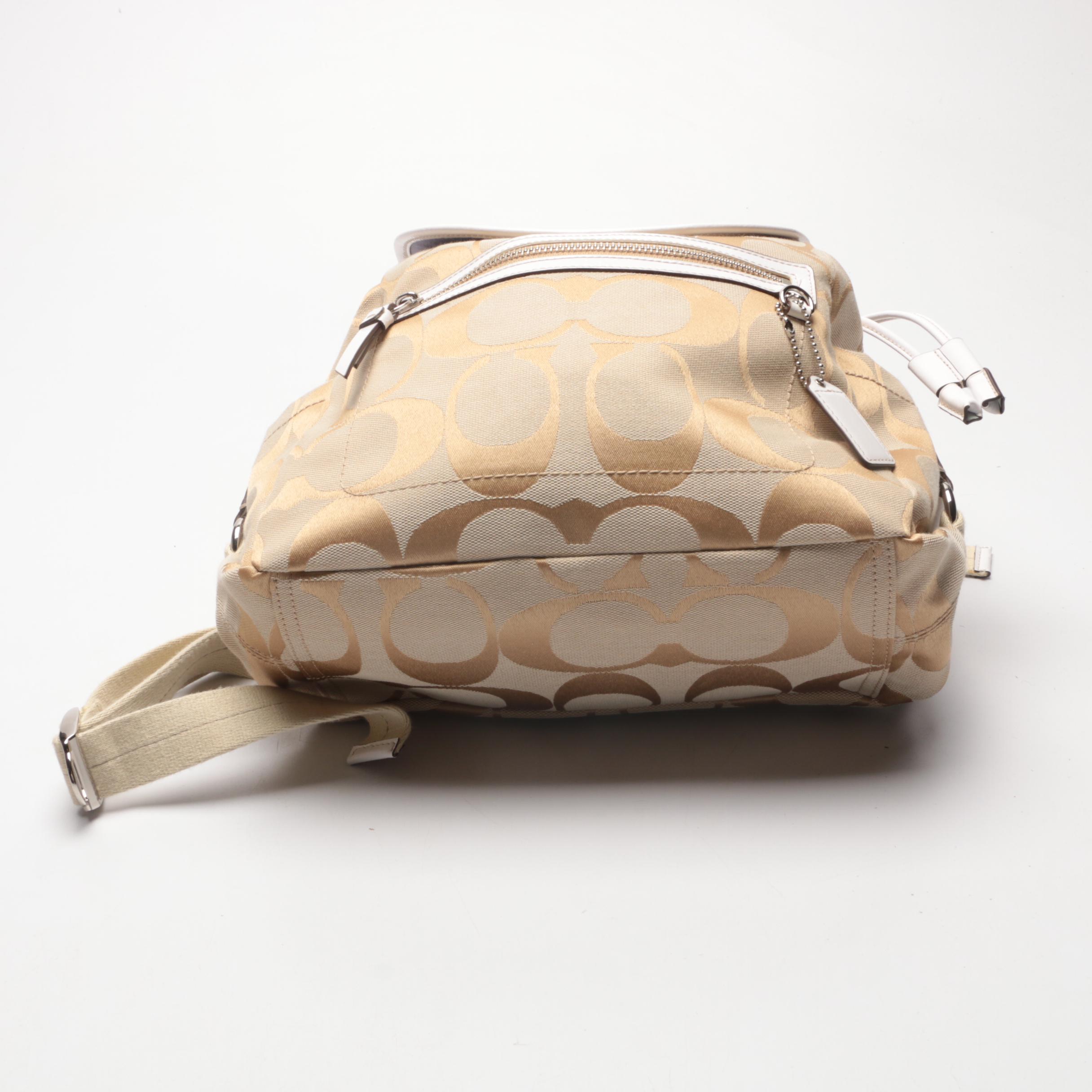 Coach Signature Jacquard Tote and Backpack