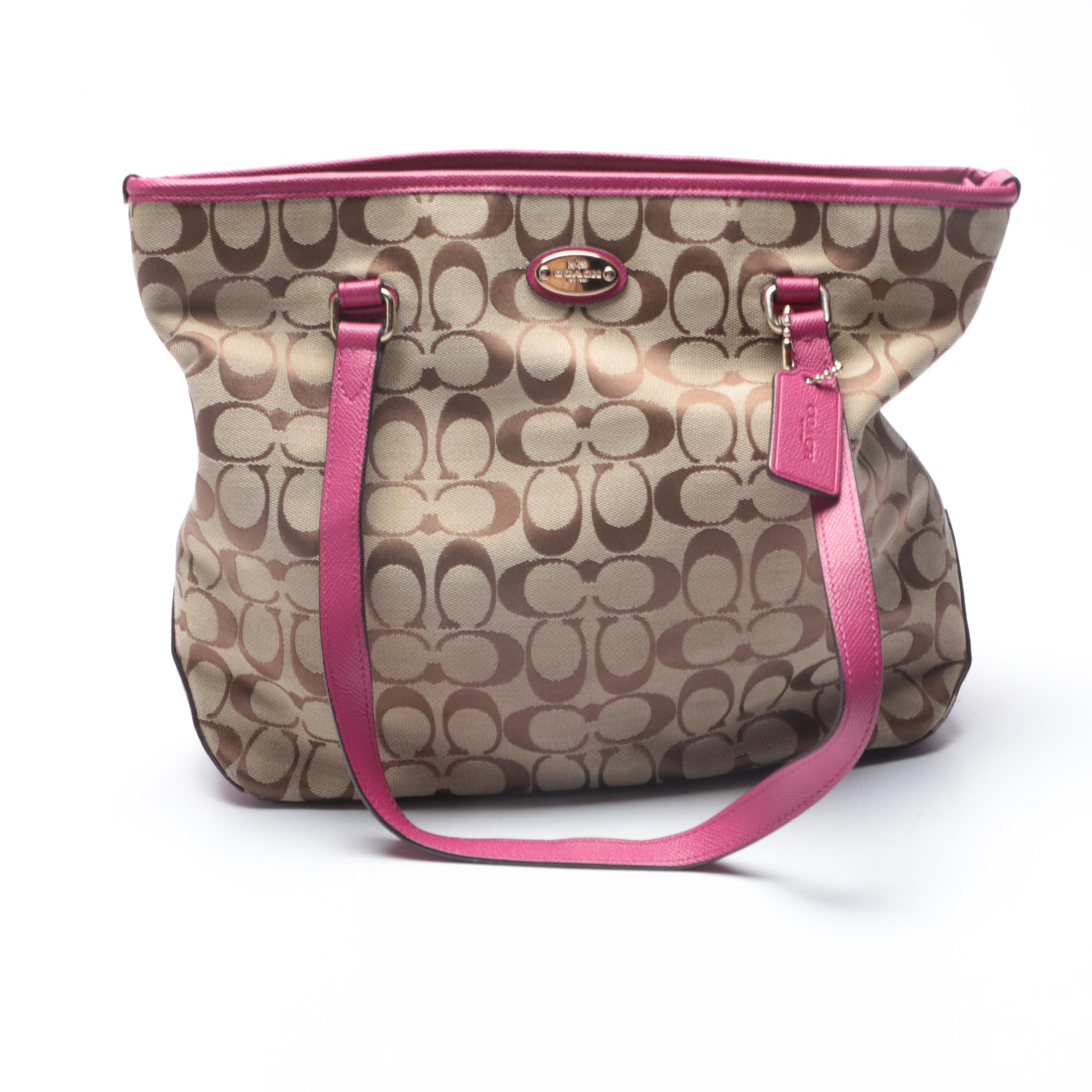 Coach Signature Jacquard Tote and Backpack