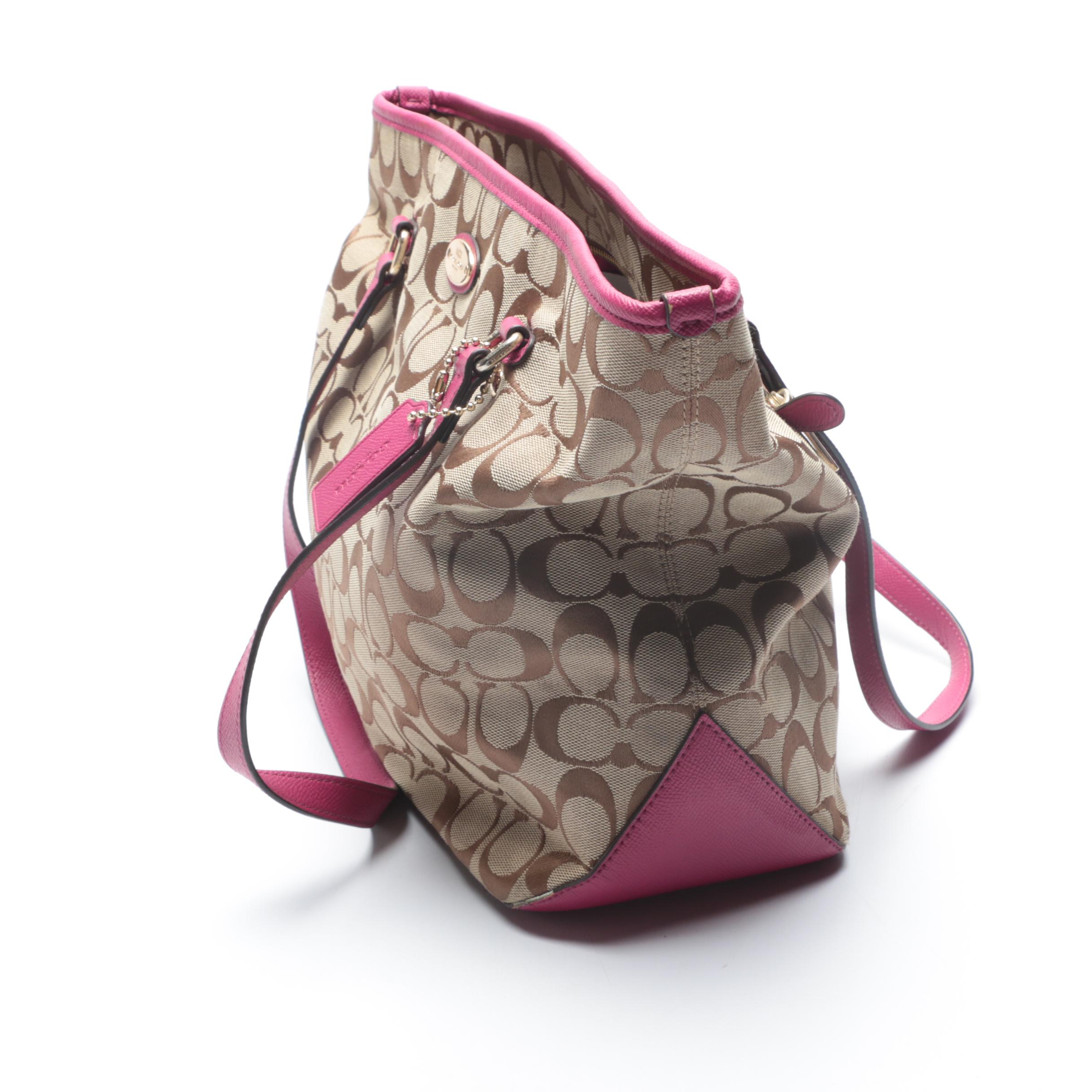 Coach Signature Jacquard Tote and Backpack