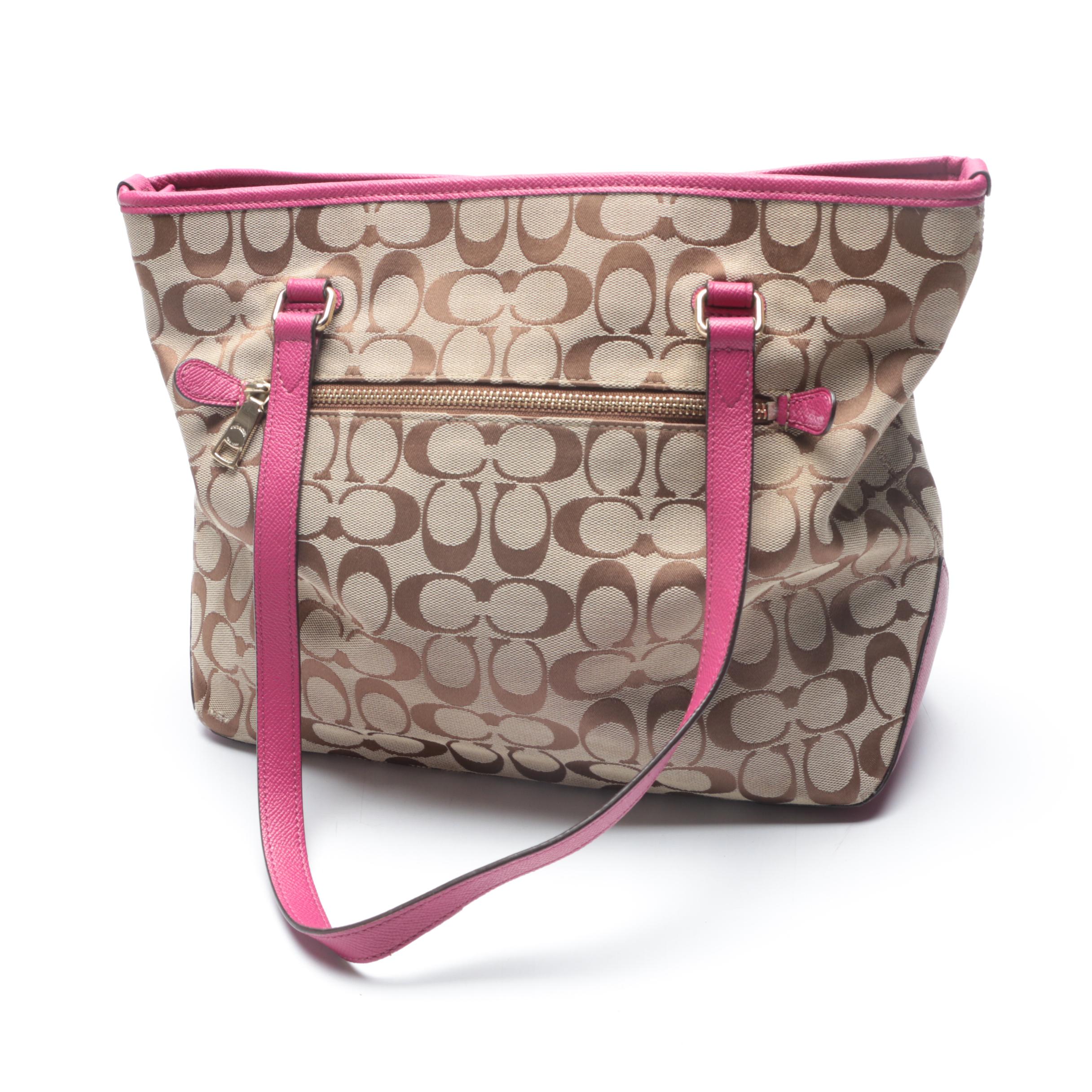 Coach Signature Jacquard Tote and Backpack