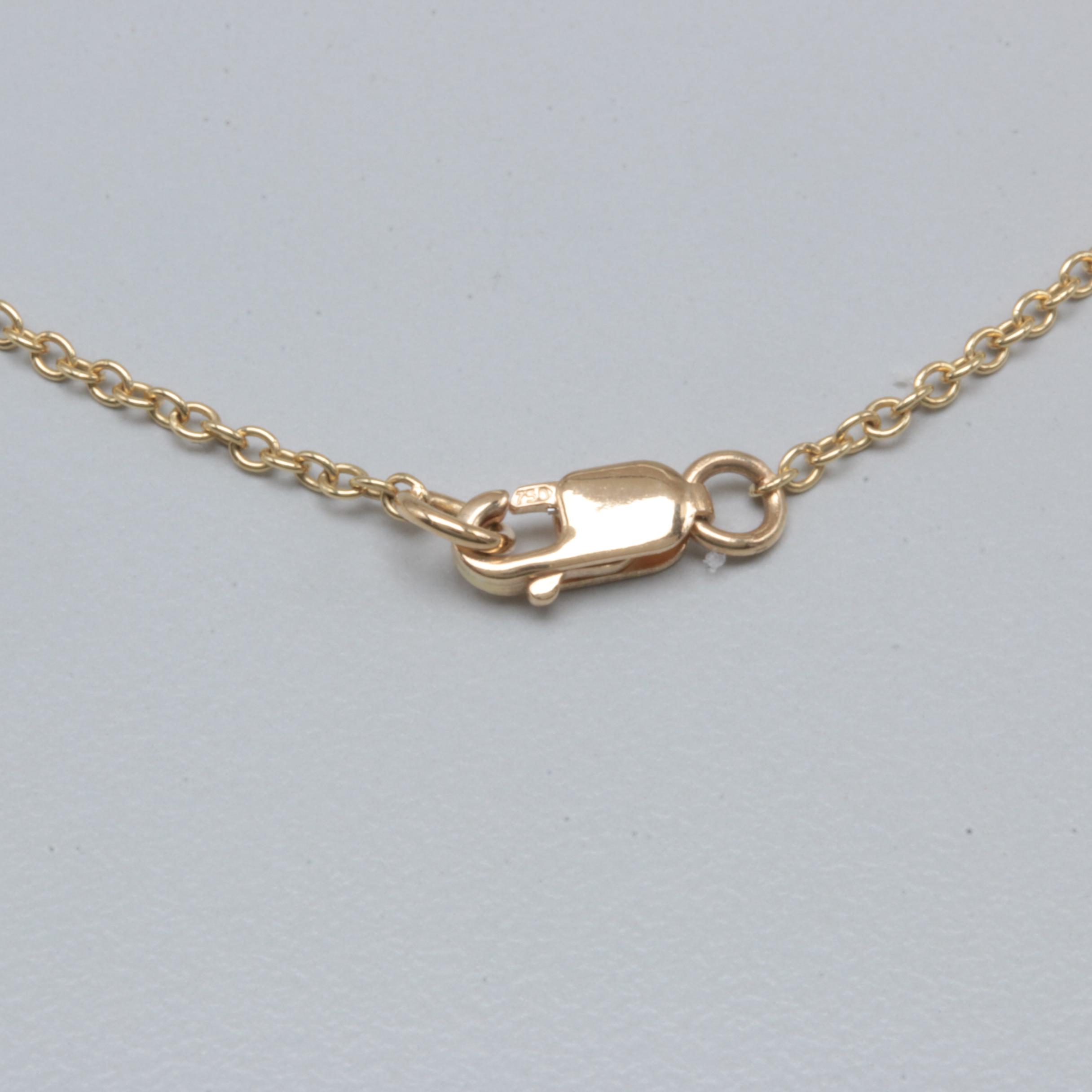 18K Yellow Gold 2.09 CT Diamond Station Necklace