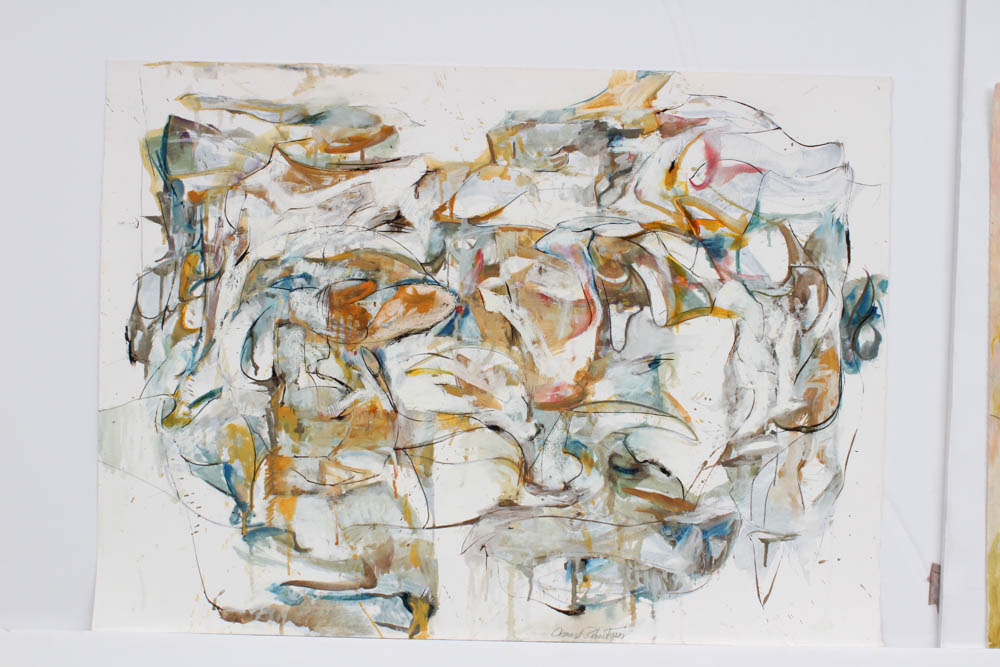 Donald Roberts 1998 Mixed Media Paintings on Paper Featuring "Island Project"