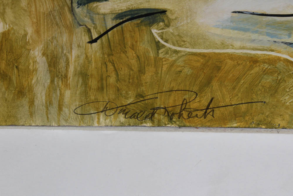 Donald Roberts 1998 Mixed Media Paintings on Paper Featuring "Island Project"