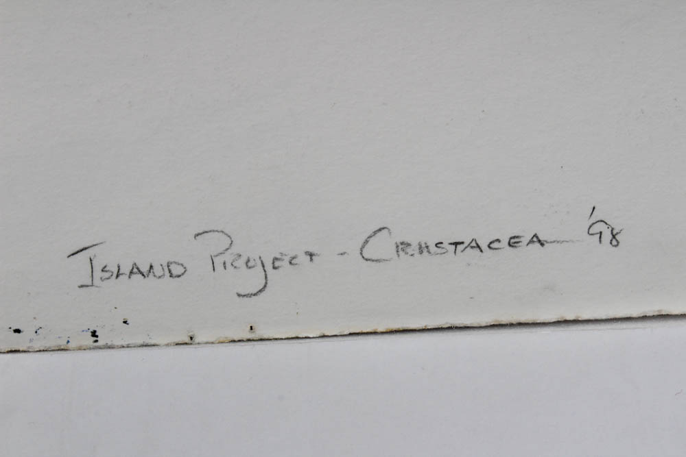 Donald Roberts 1998 Mixed Media Paintings on Paper Featuring "Island Project"