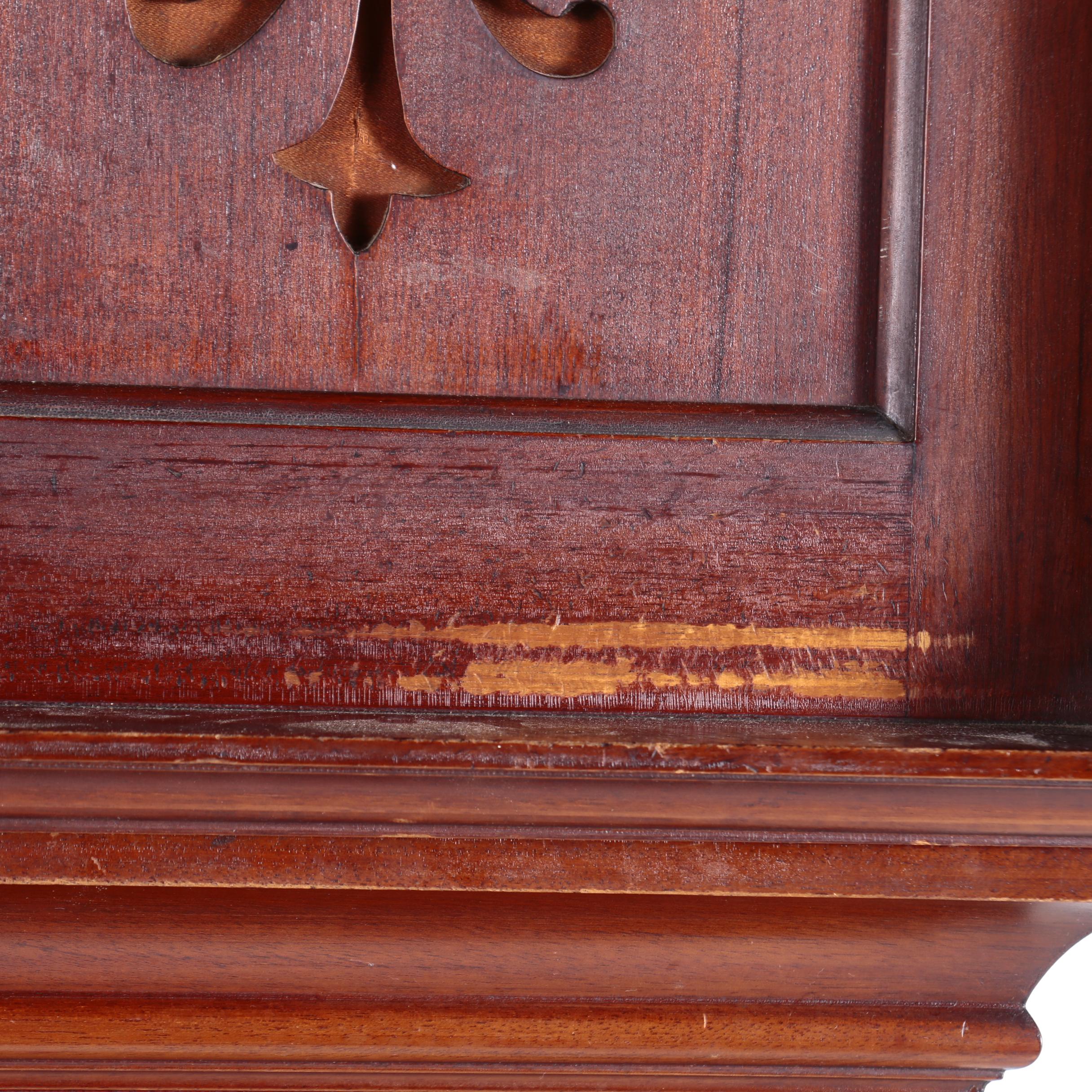 American Mahogany Tall Case Clock by Nelson H. Brown of Boston, Circa 1900