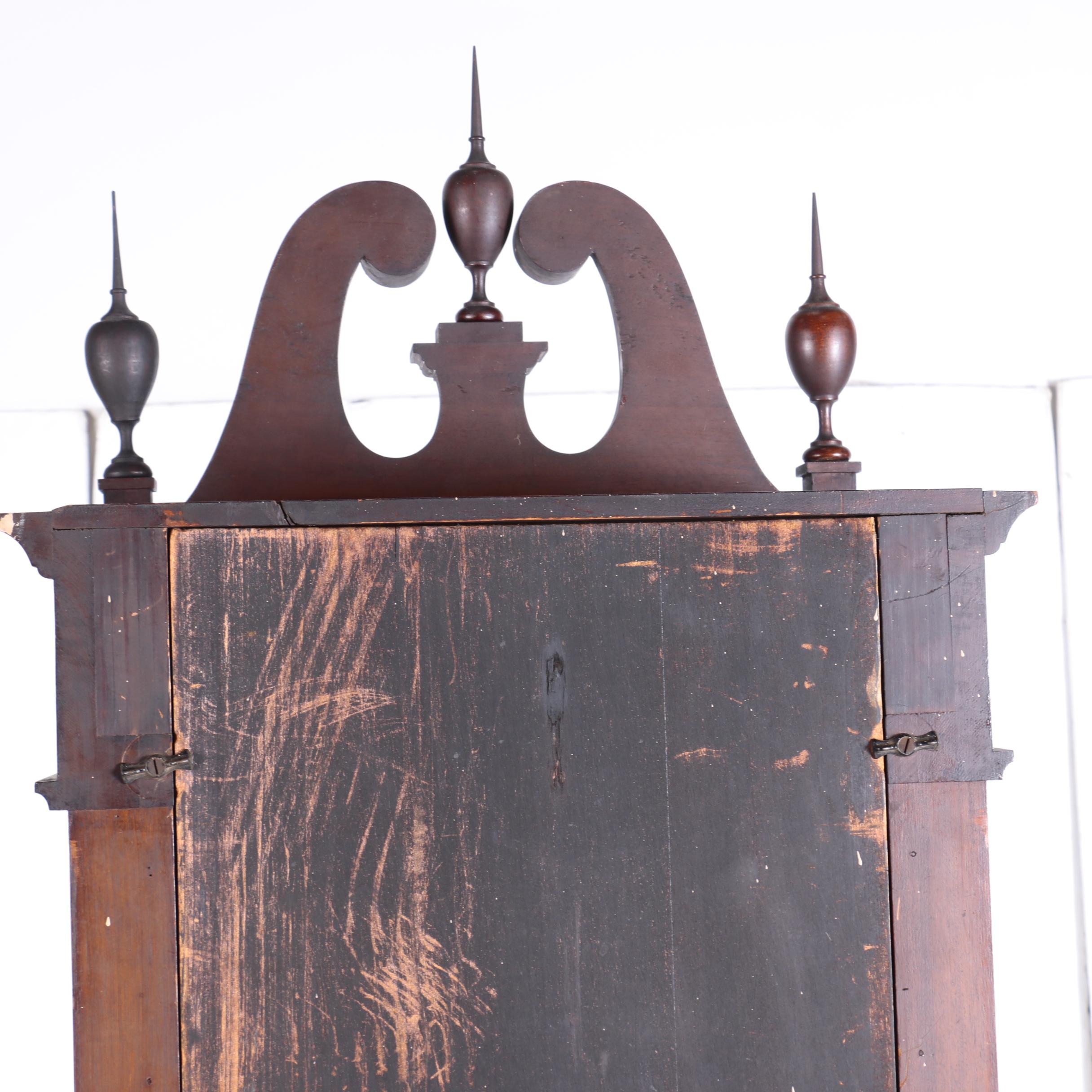 American Mahogany Tall Case Clock by Nelson H. Brown of Boston, Circa 1900