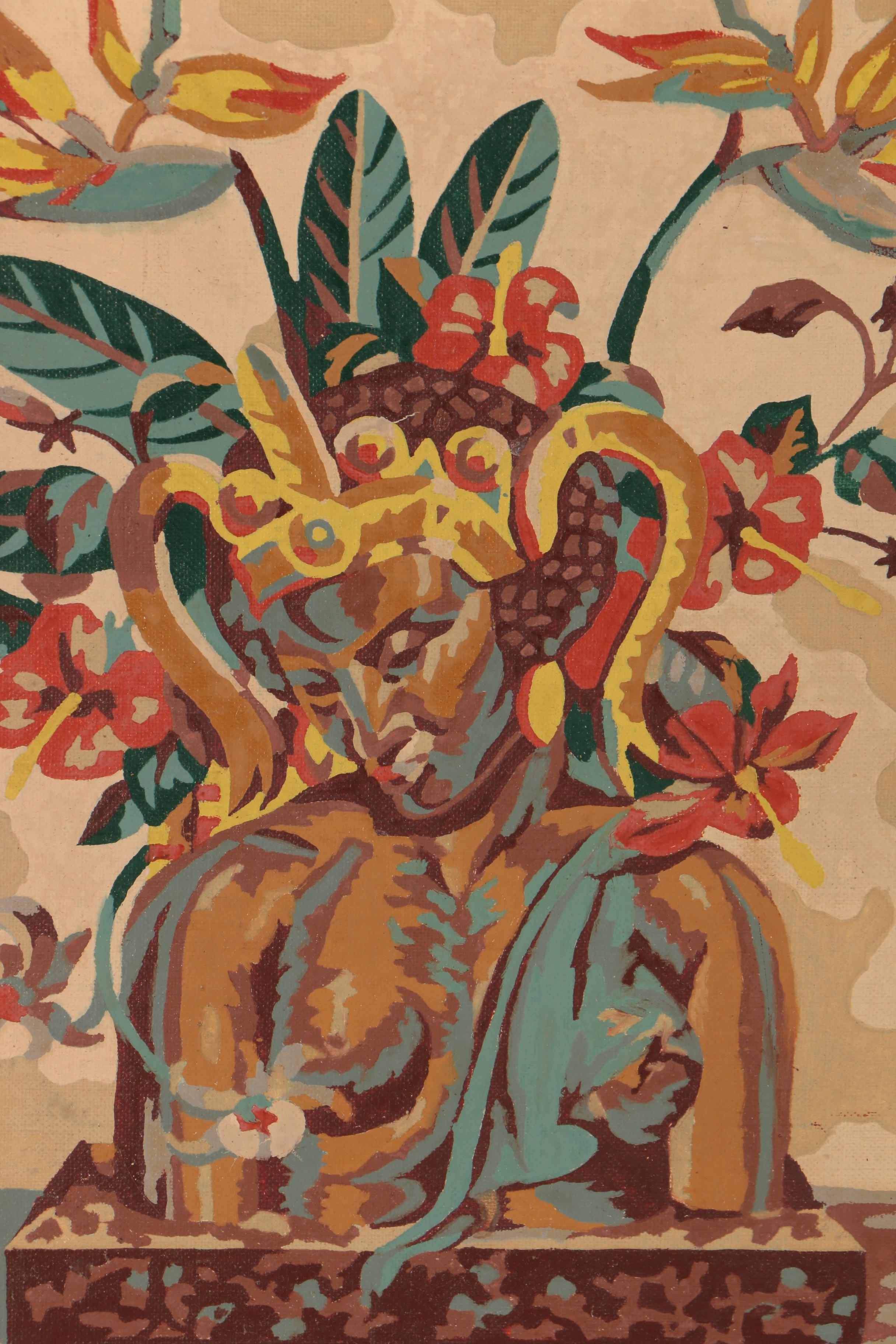 Pair of Vintage Paint-by-Number Paintings