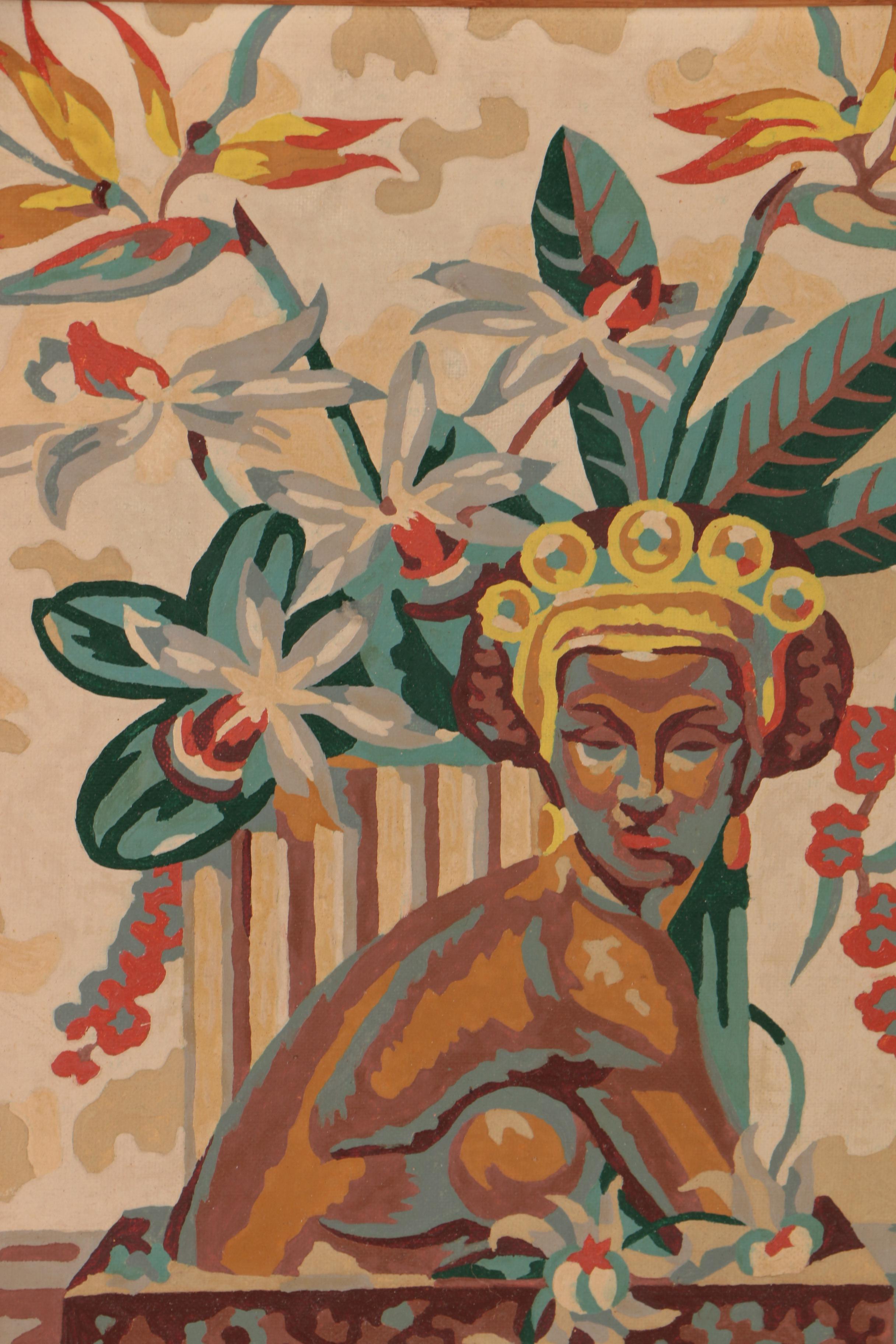 Pair of Vintage Paint-by-Number Paintings