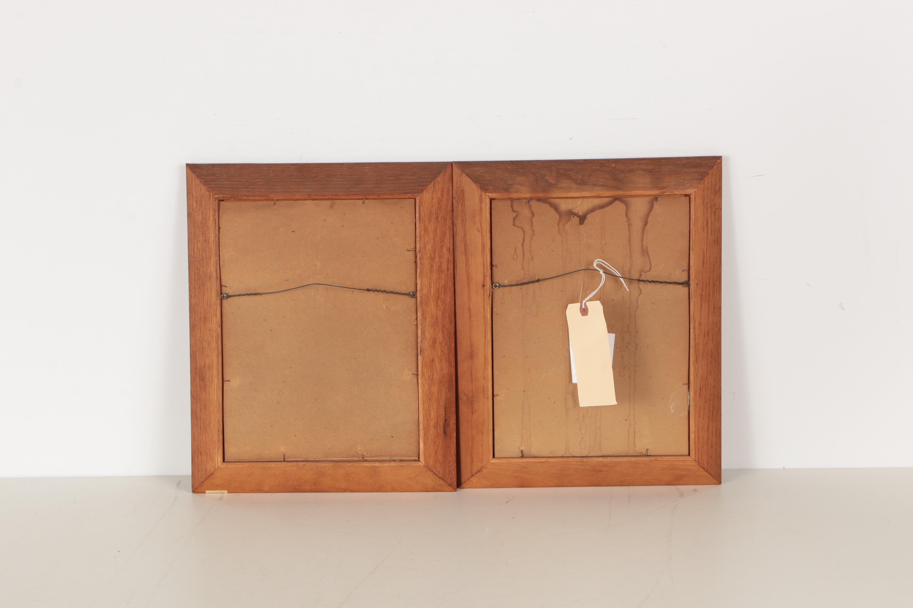 Pair of Vintage Paint-by-Number Paintings