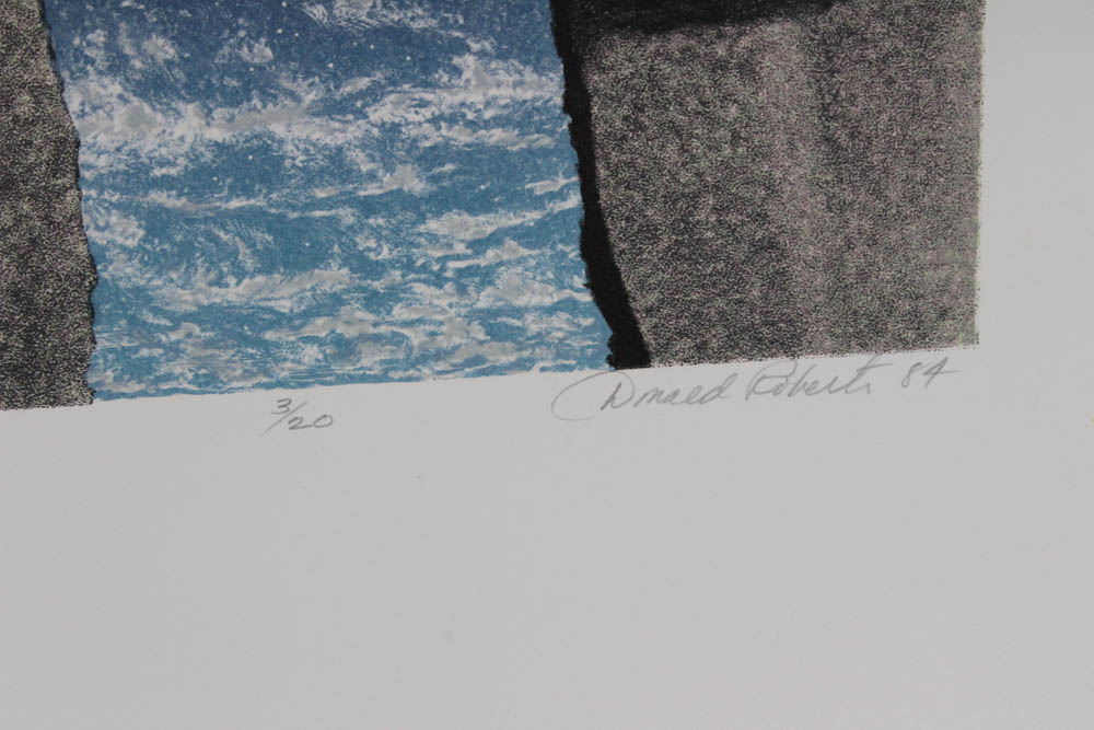 Donald Roberts Serigraph Prints "The Island Night Sky..." and "Island Sky..."
