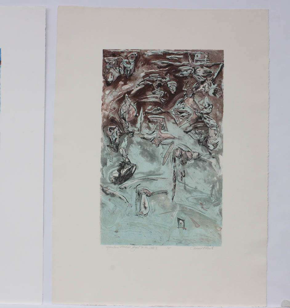 Donald Roberts Early 1990s Serigraph Prints on Paper "Mountain Meadow Project"