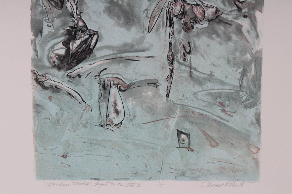 Donald Roberts Early 1990s Serigraph Prints on Paper "Mountain Meadow Project"