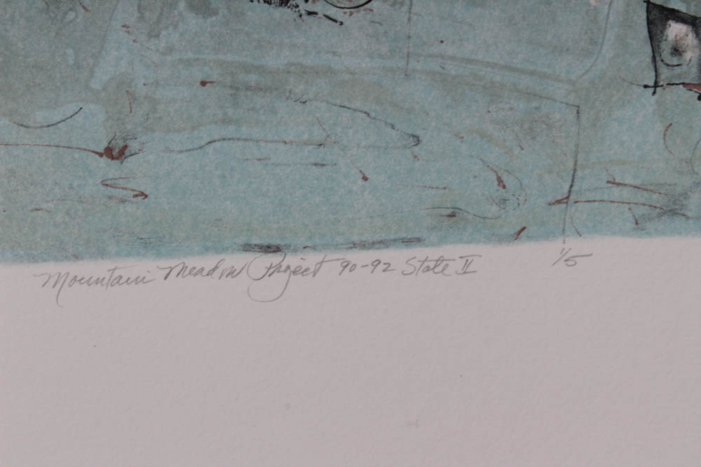 Donald Roberts Early 1990s Serigraph Prints on Paper "Mountain Meadow Project"