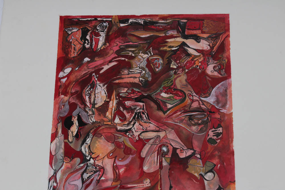 Donald Roberts 1990s Mixed Media Works on Paper