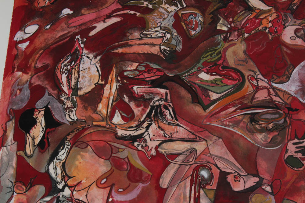 Donald Roberts 1990s Mixed Media Works on Paper